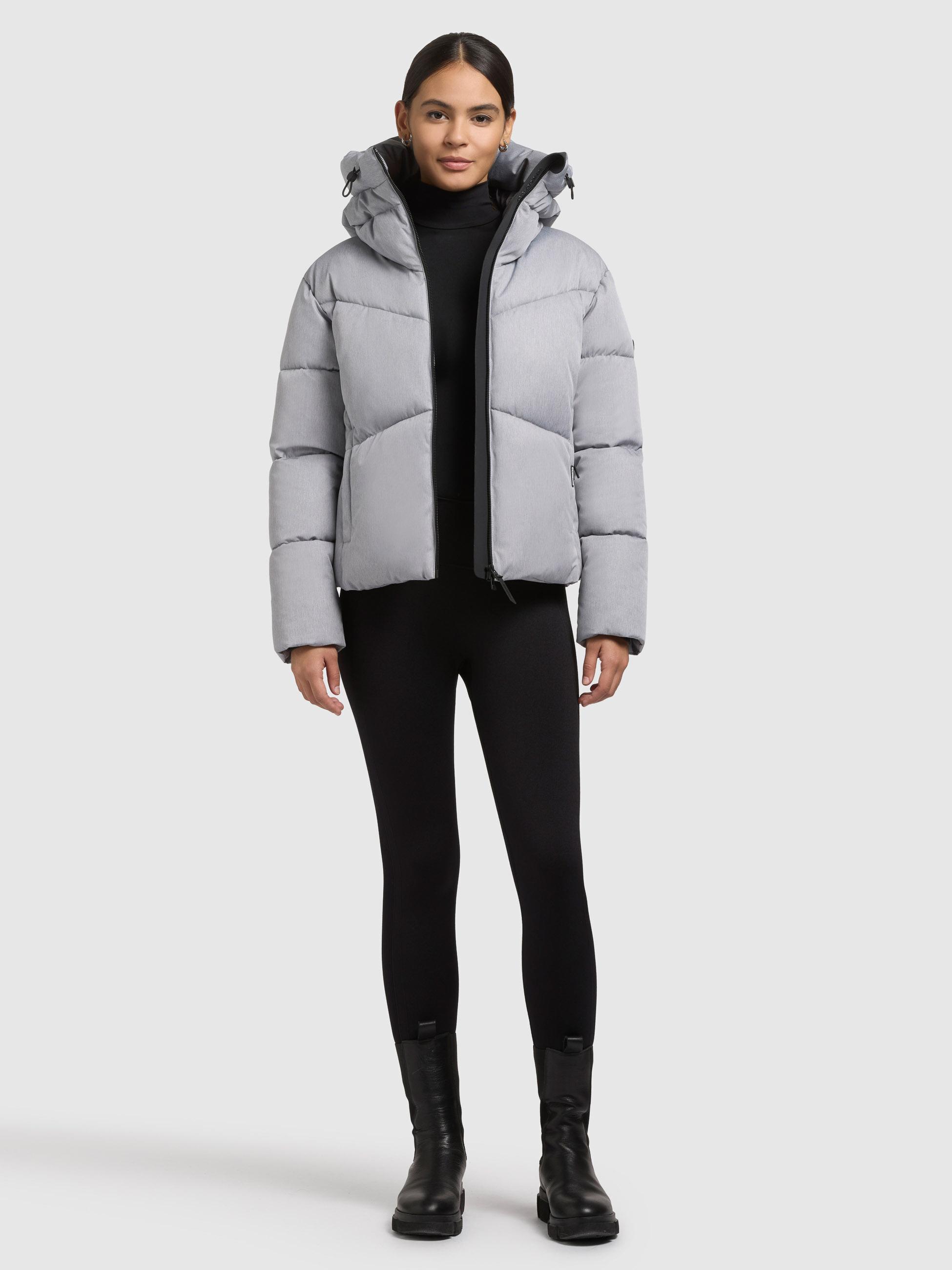 Winter Steppjacke mit Kapuze "Milly" Bliss Melange Grey
