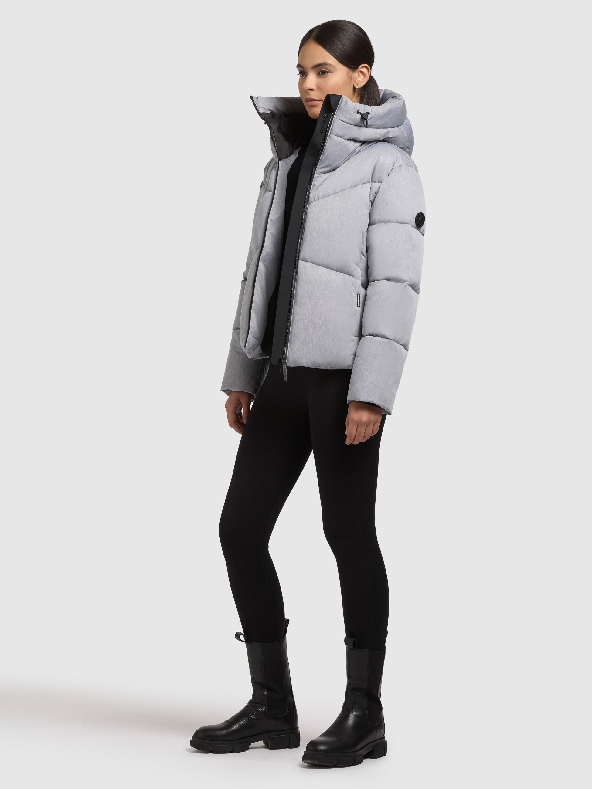 Winter Steppjacke mit Kapuze "Milly" Bliss Melange Grey