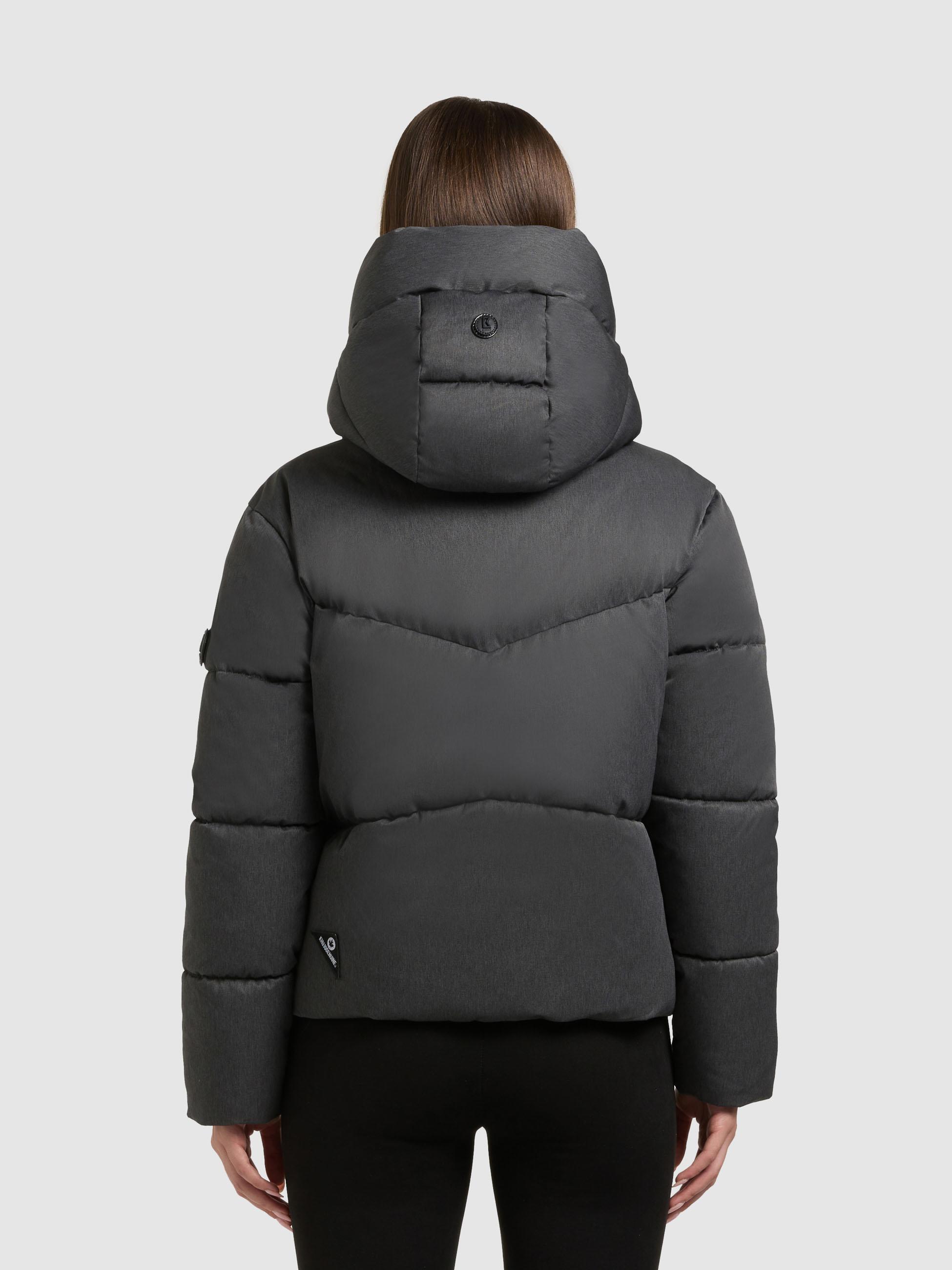 Winter Steppjacke mit Kapuze "Milly" Dark Melange Grey