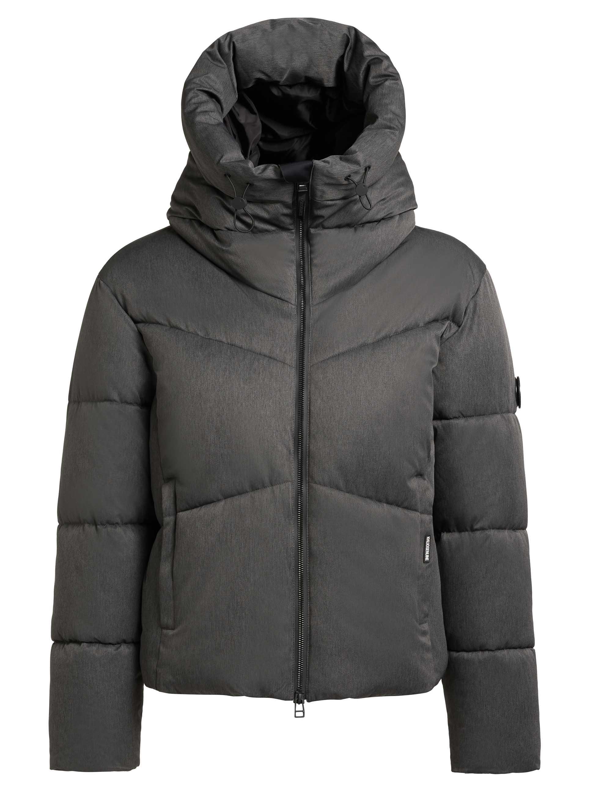 Winter Steppjacke mit Kapuze "Milly" Dark Melange Grey