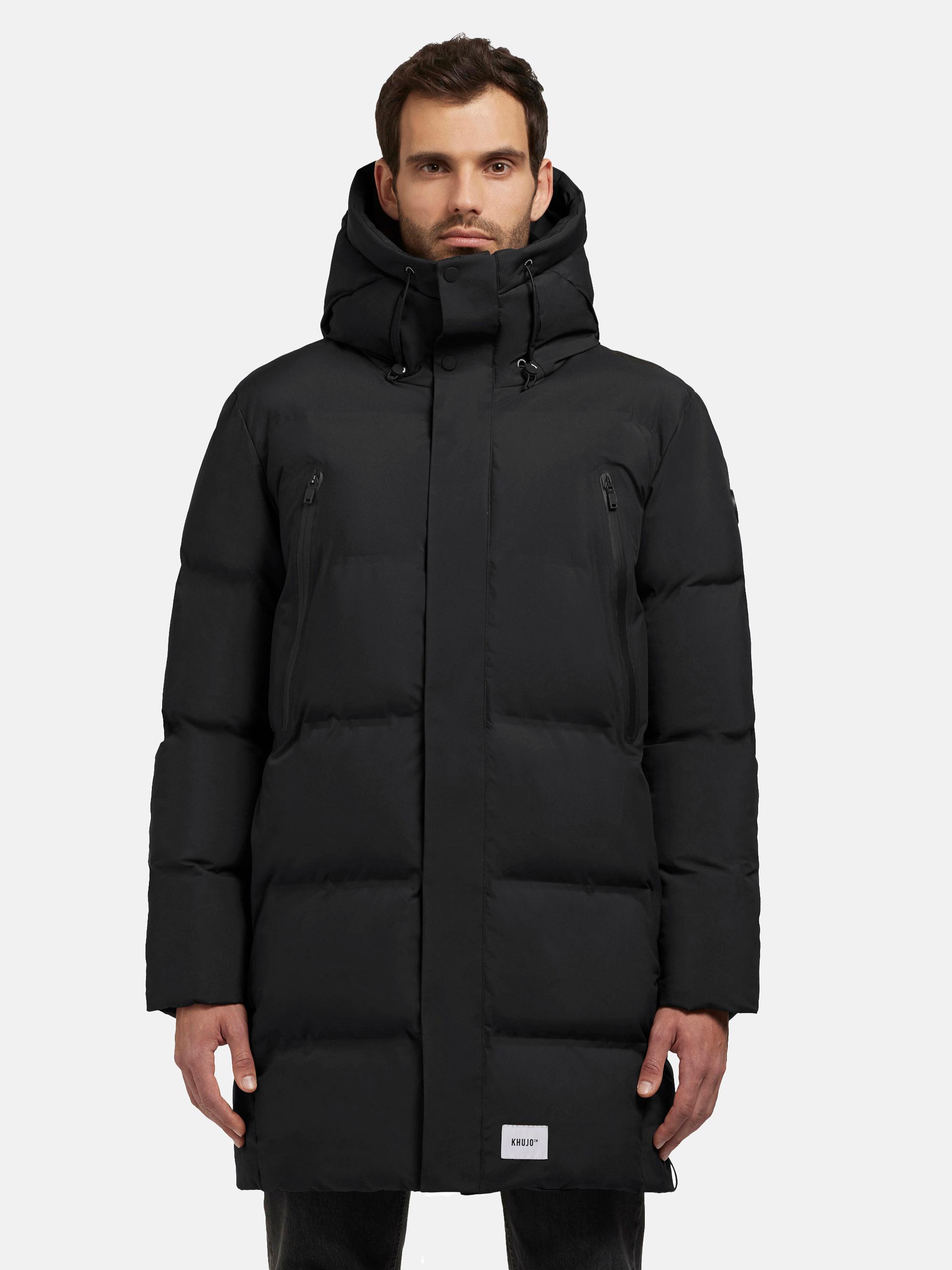 Wintermantel mit integrierten Rucksackträgern "Morse2-YM" Black