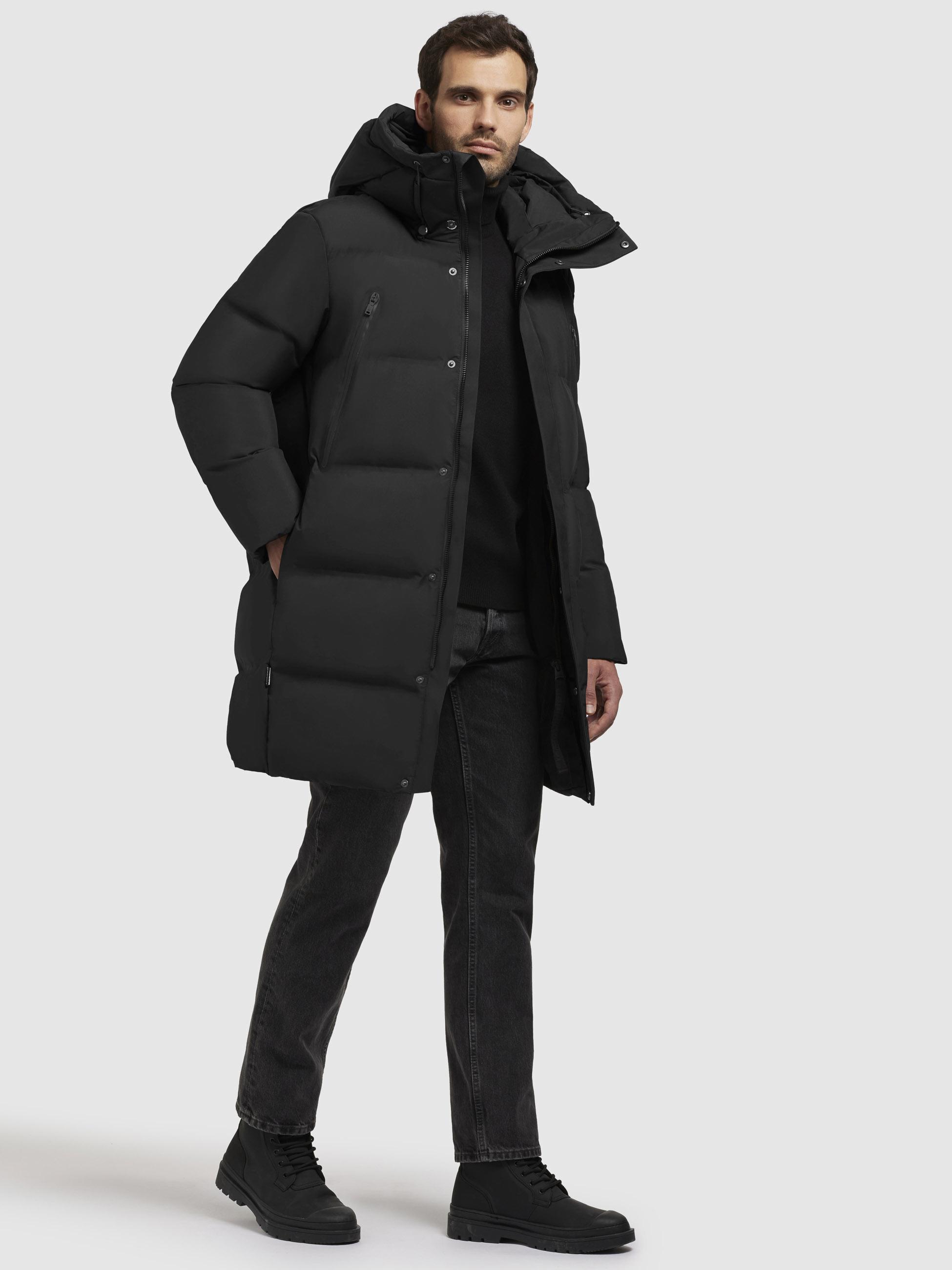 Wintermantel mit integrierten Rucksackträgern "Morse2-YM" Black