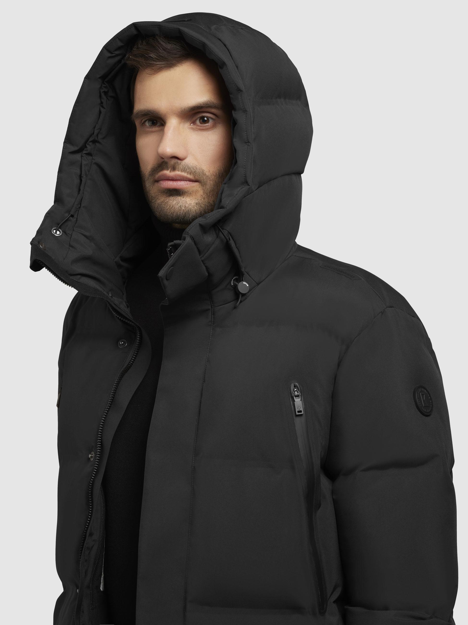 Wintermantel mit integrierten Rucksackträgern "Morse2-YM" Black