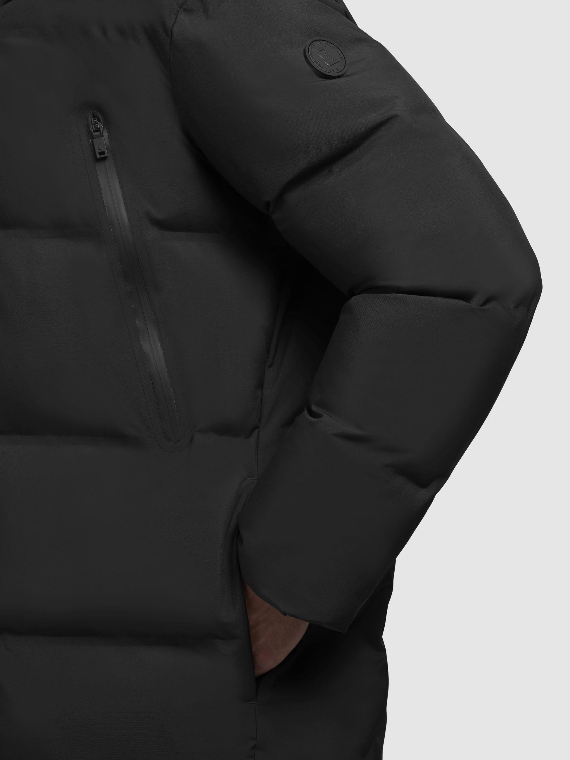 Wintermantel mit integrierten Rucksackträgern "Morse2-YM" Black