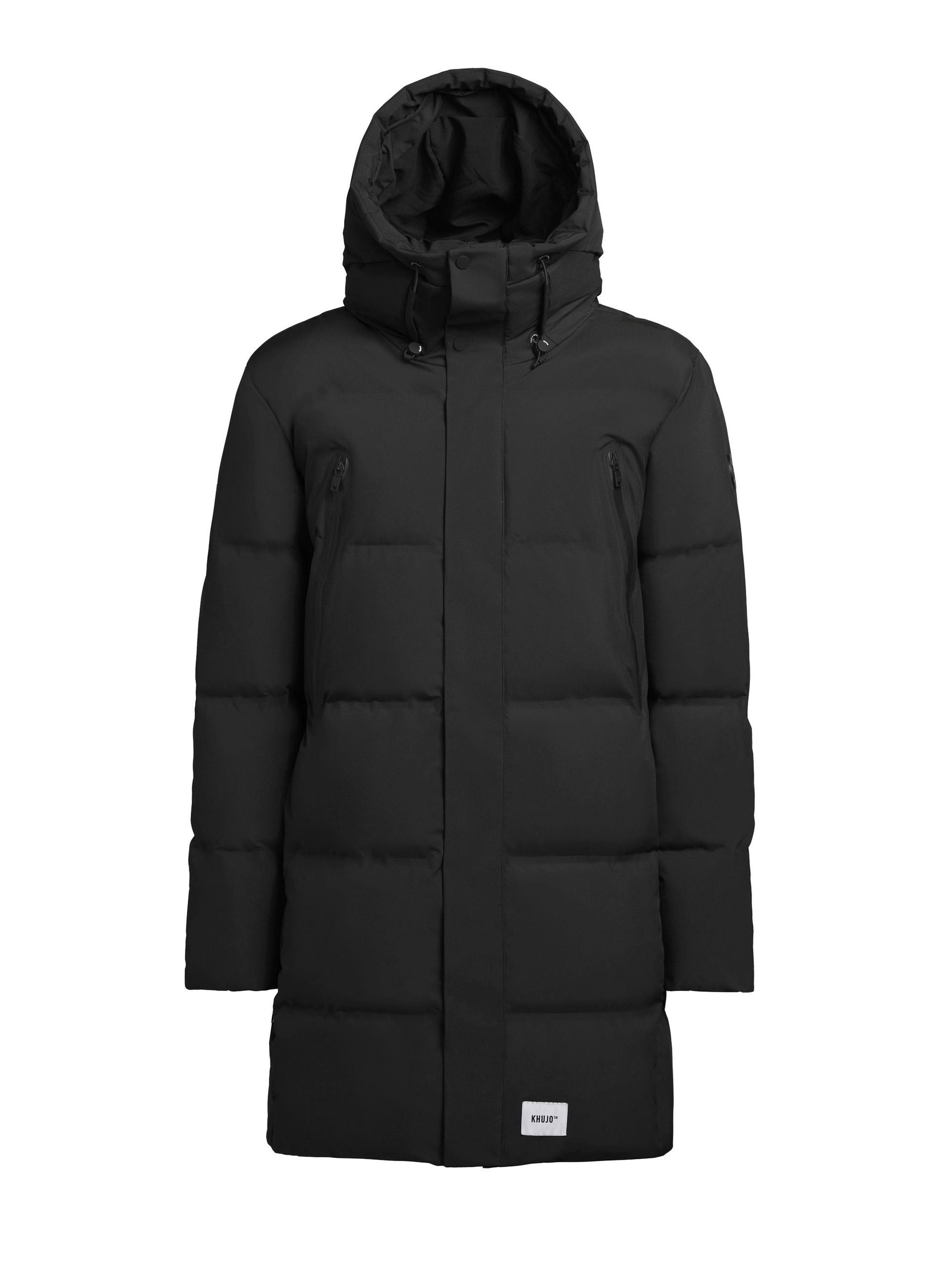 Wintermantel mit integrierten Rucksackträgern "Morse2-YM" Black