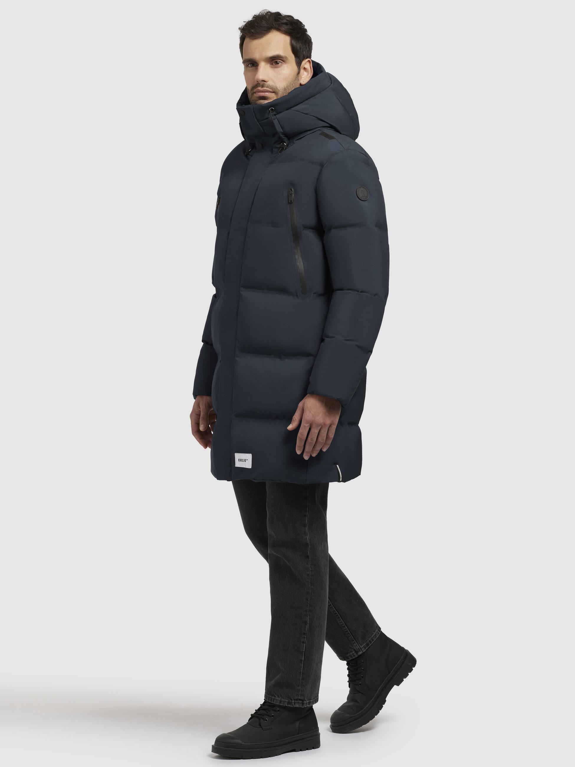 Wintermantel mit integrierten Rucksackträgern "Morse2-YM" Dark Navy