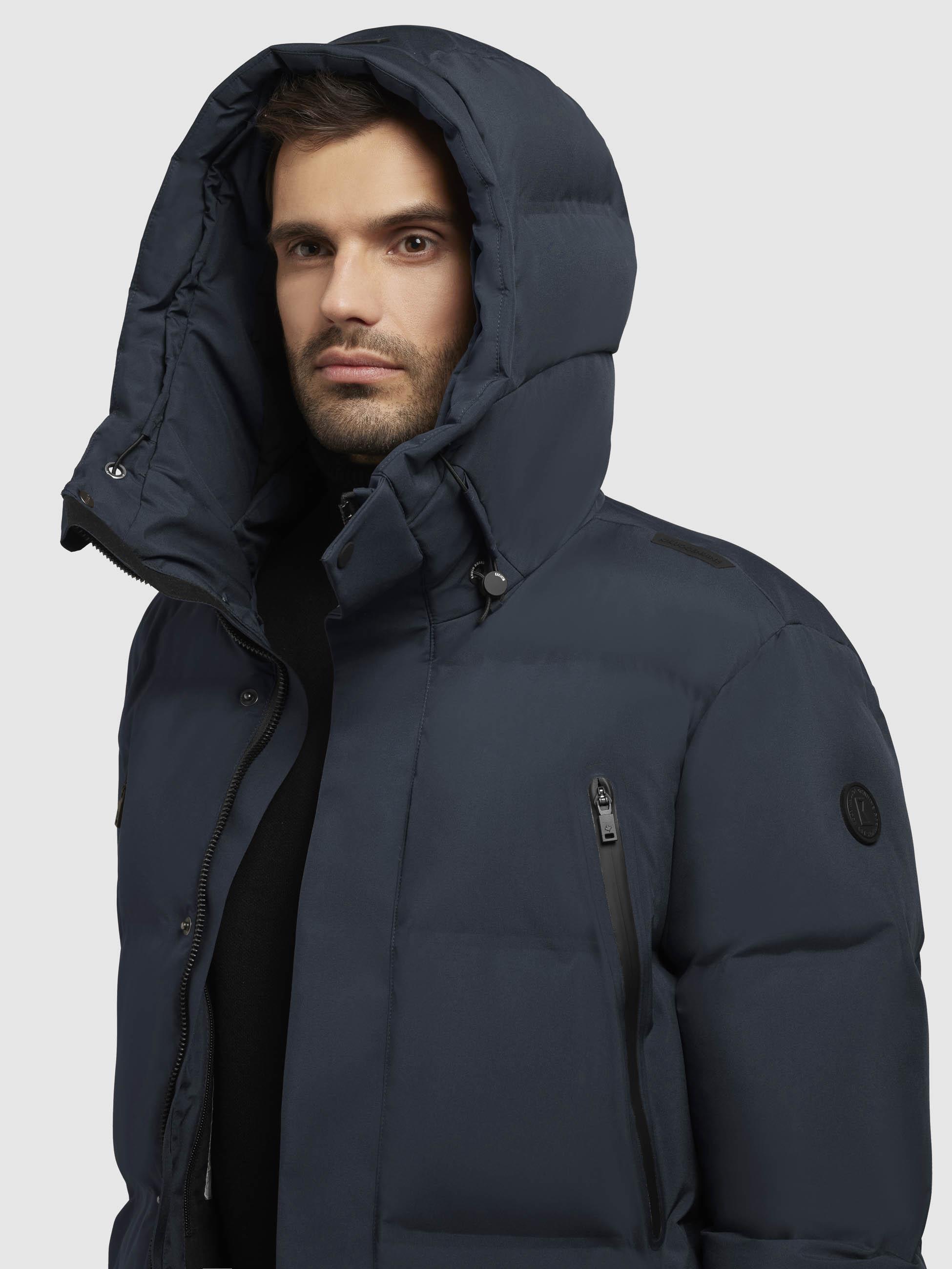 Wintermantel mit integrierten Rucksackträgern "Morse2-YM" Dark Navy