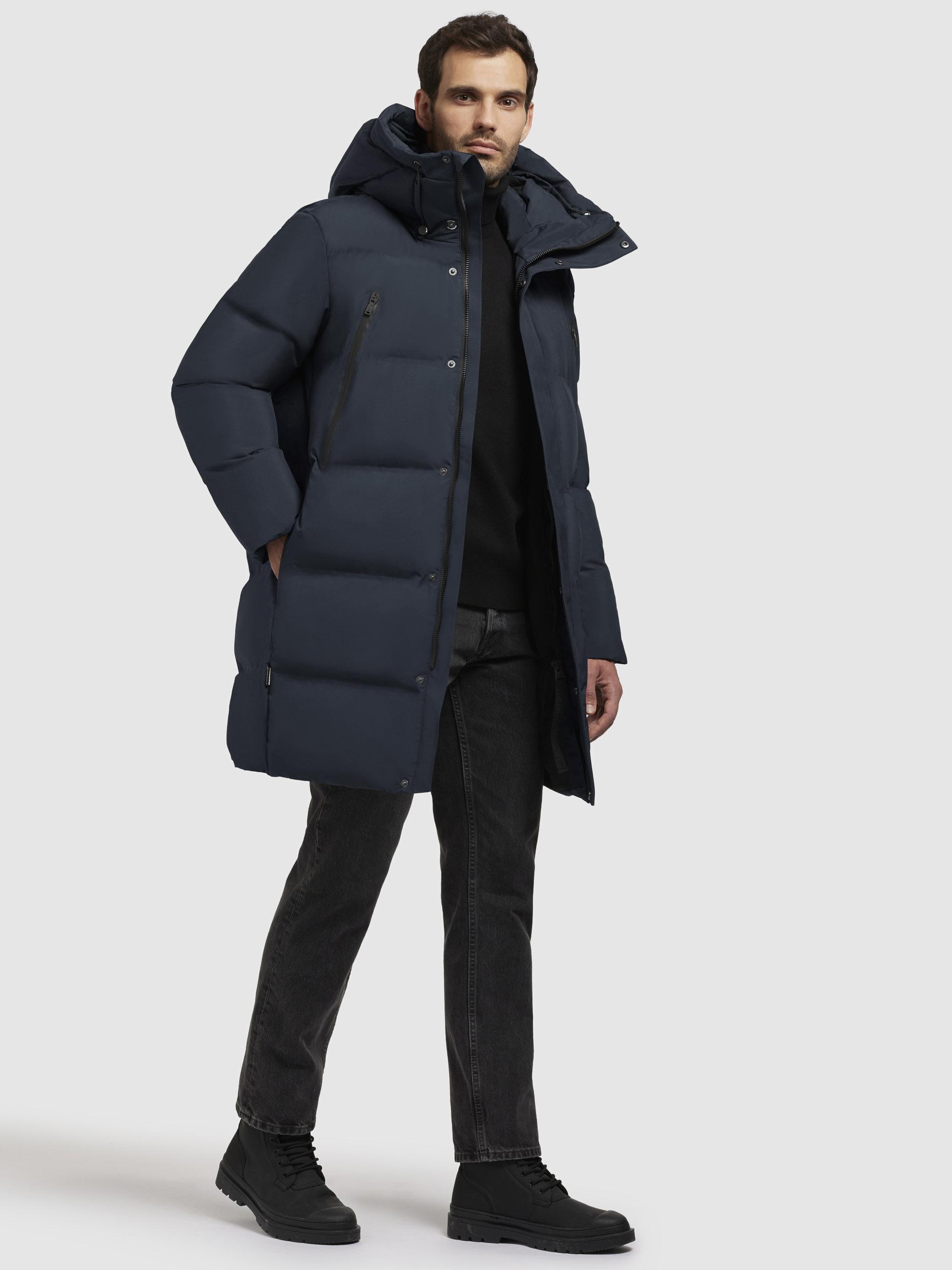 Wintermantel mit integrierten Rucksackträgern "Morse2-YM" Dark Navy