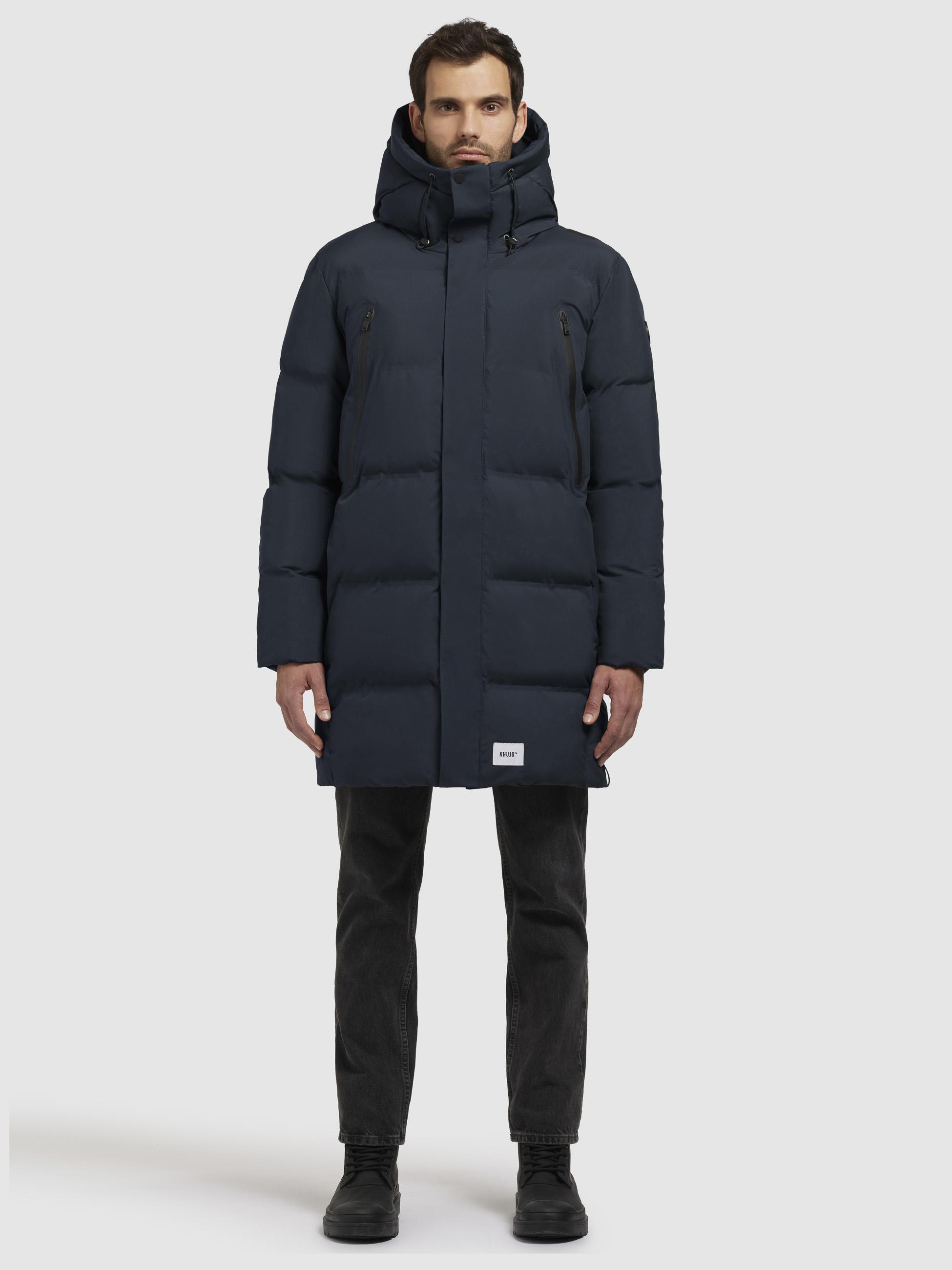 Wintermantel mit integrierten Rucksackträgern "Morse2-YM" Dark Navy