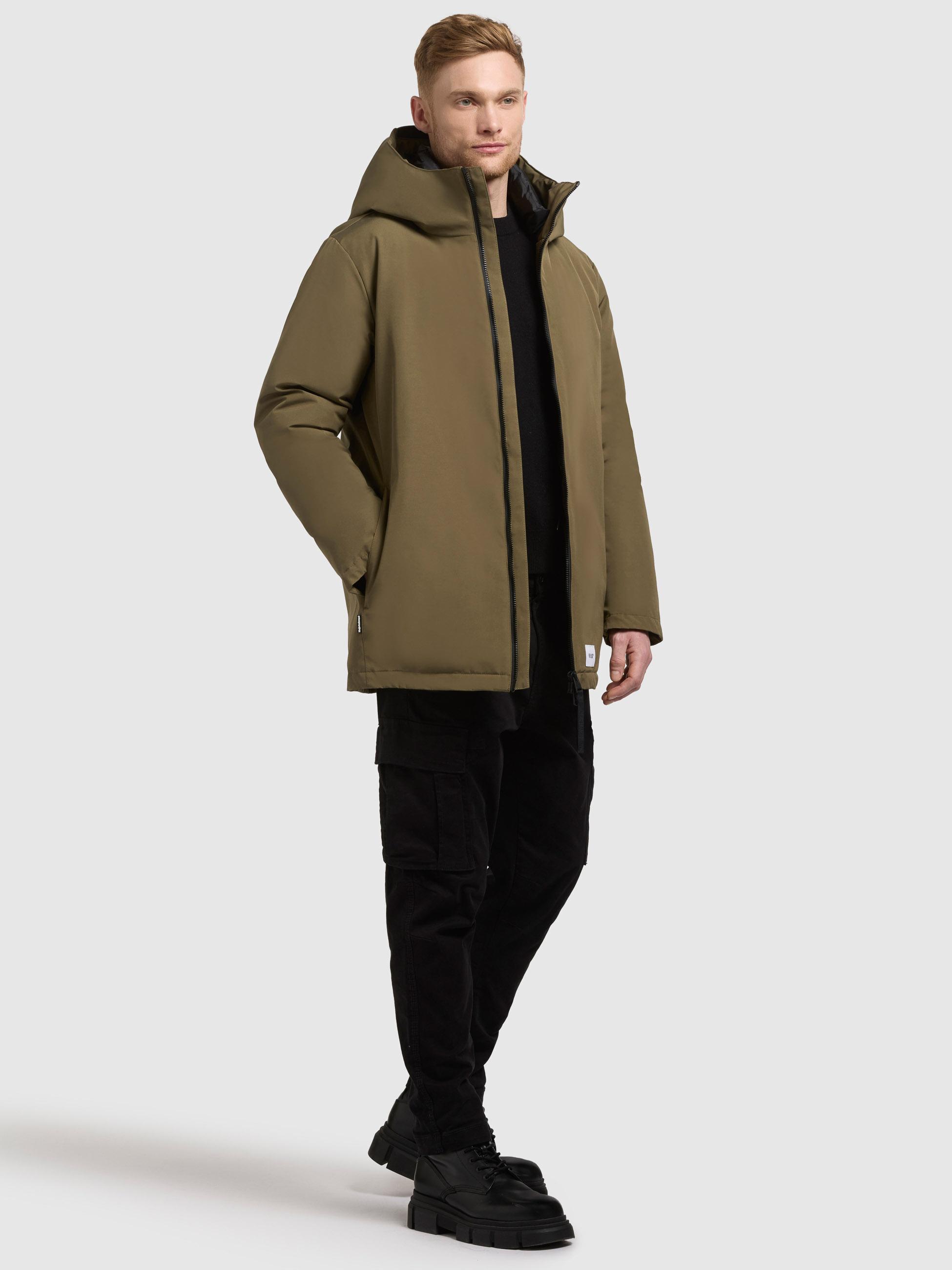Warme Winter Kurzmantel "Nedd" Scrub Green