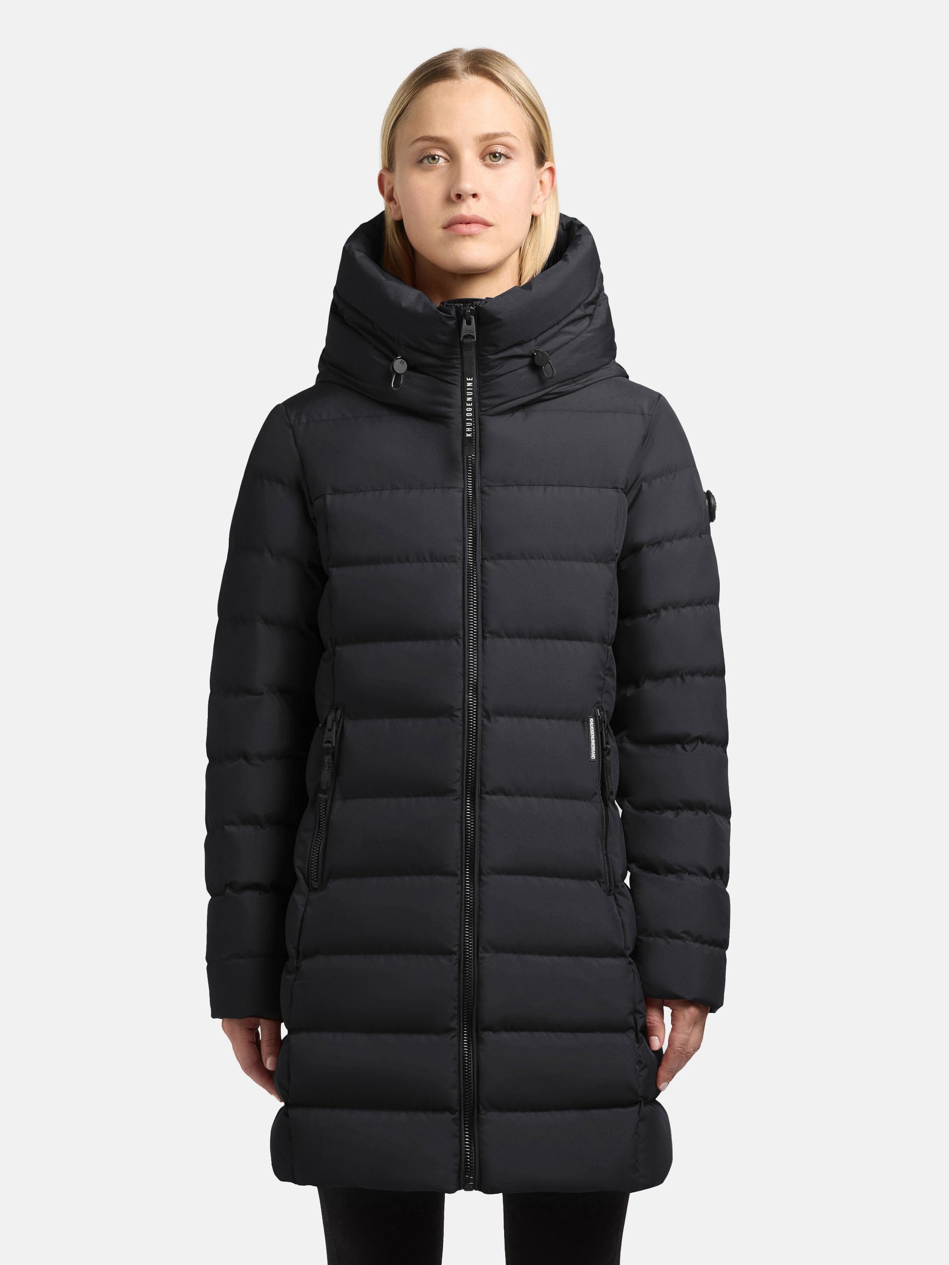 Steppmantel mit Kapuze "Nekar-YM" Black