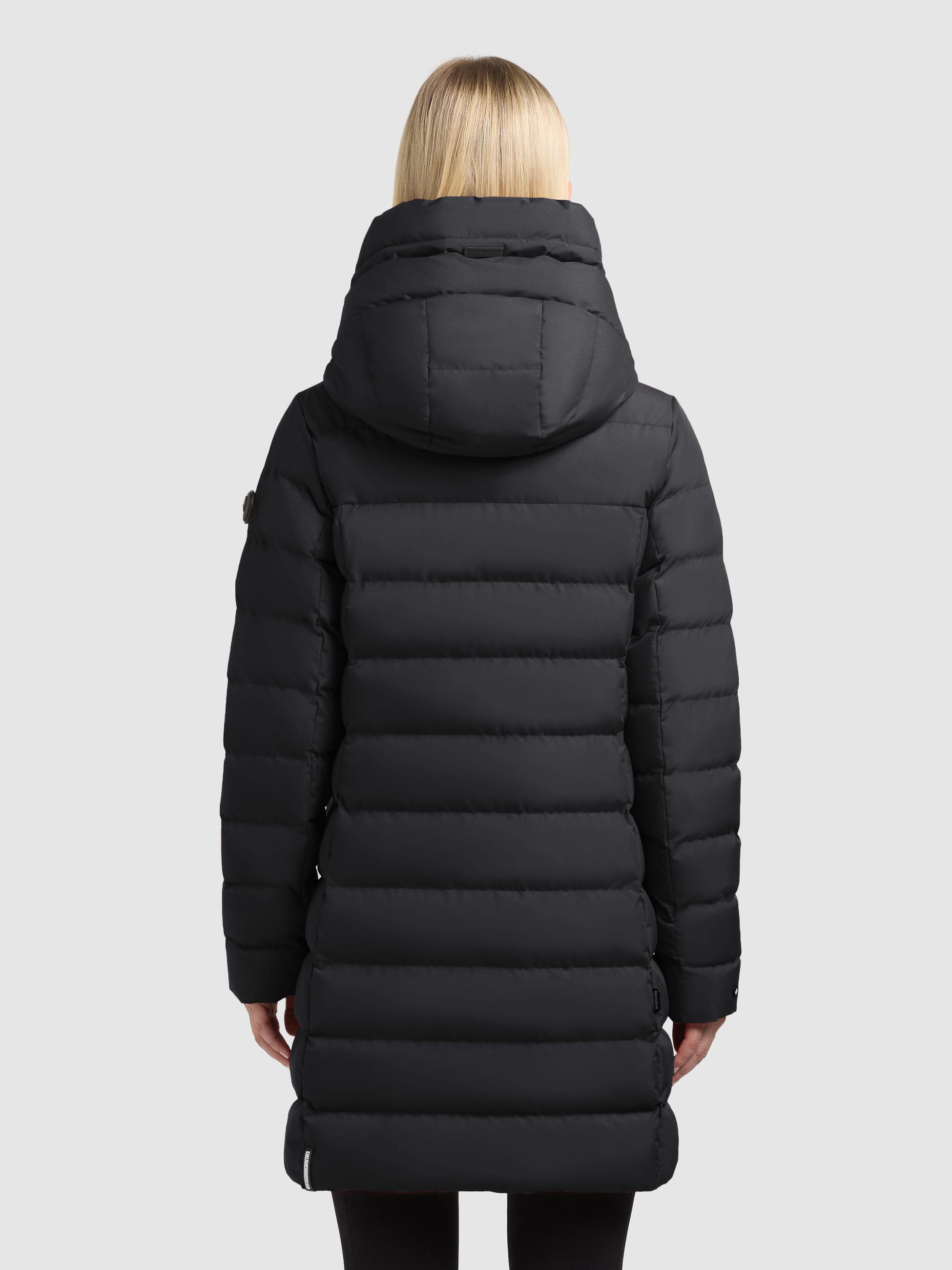 Steppmantel mit Kapuze "Nekar-YM" Black