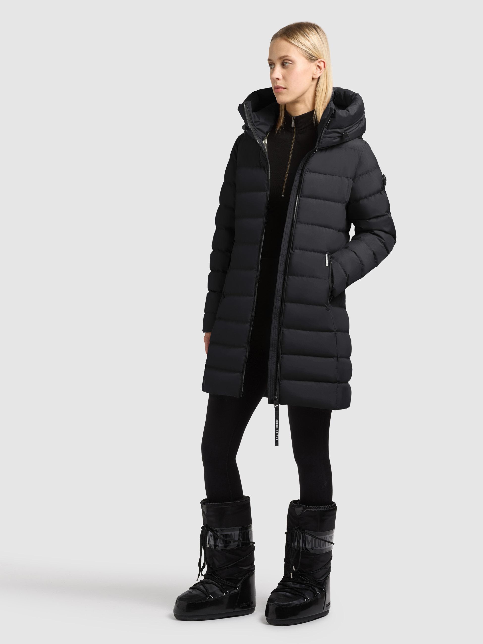 Steppmantel mit Kapuze "Nekar-YM" Black