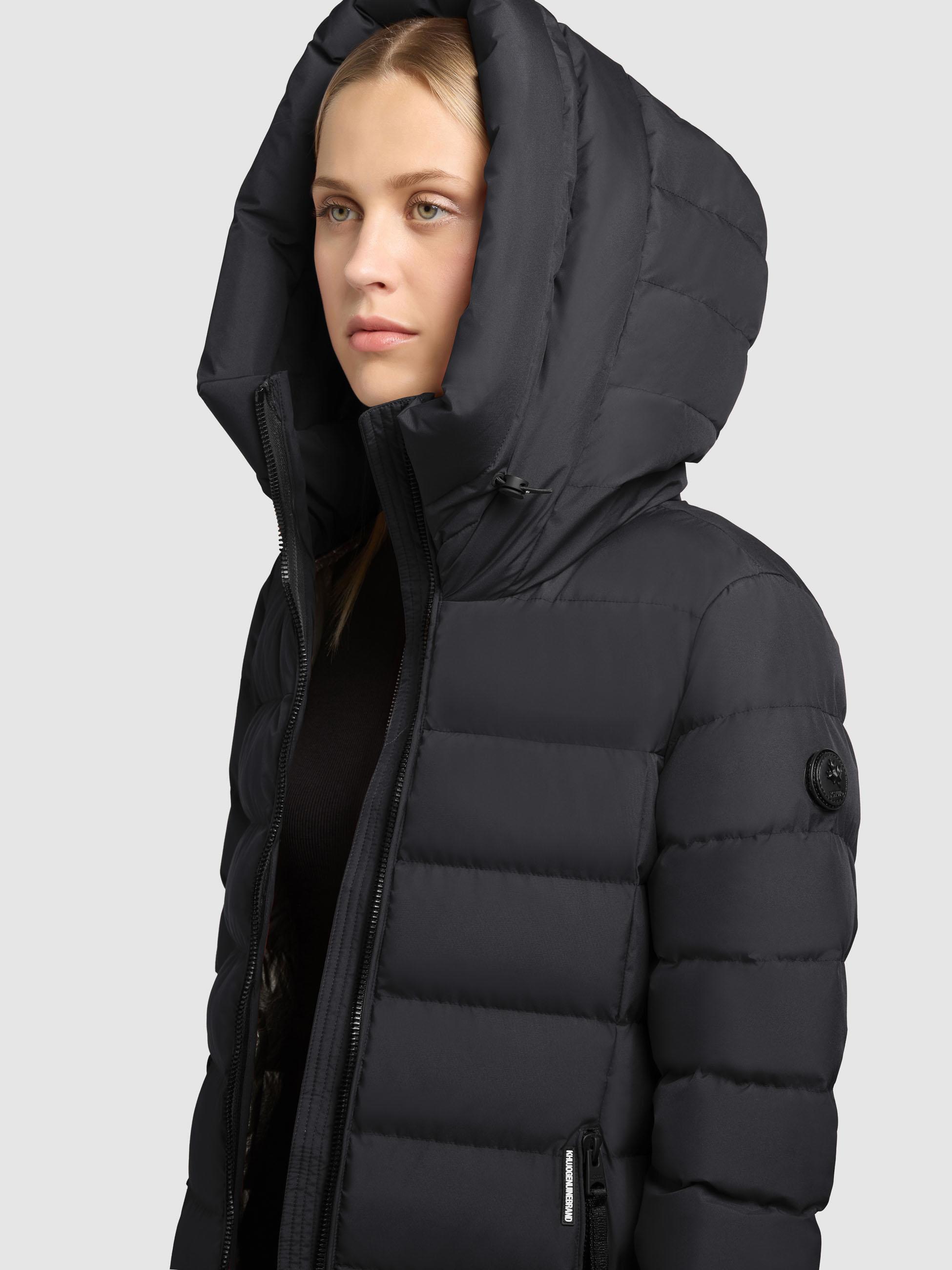 Steppmantel mit Kapuze "Nekar-YM" Black