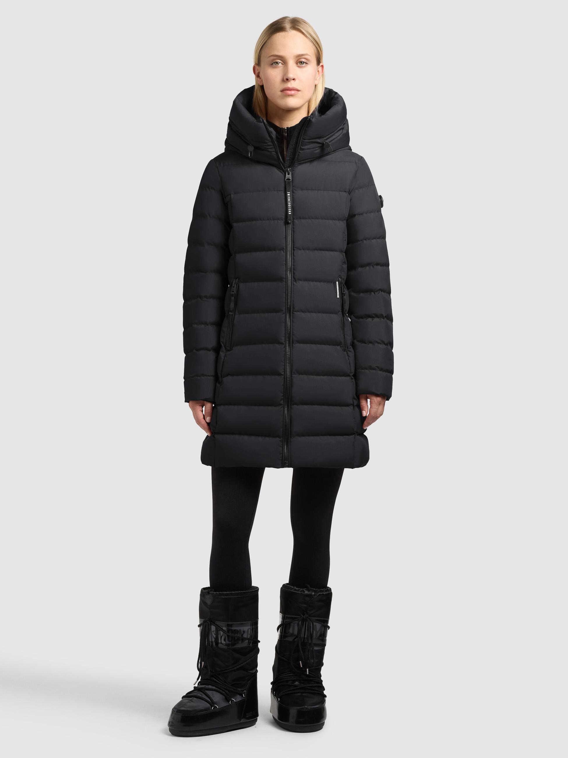 Steppmantel mit Kapuze "Nekar-YM" Black
