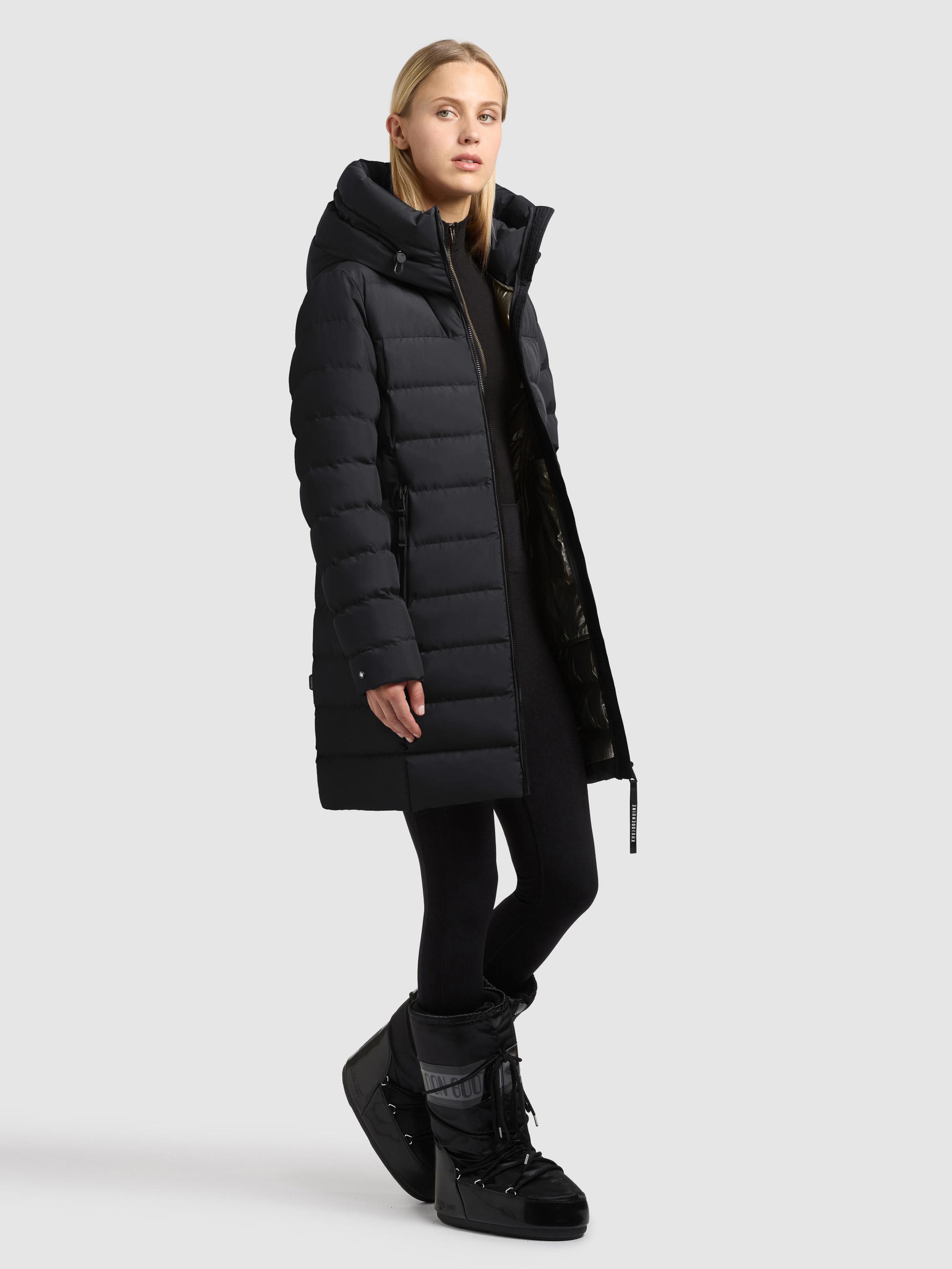 Steppmantel mit Kapuze "Nekar-YM" Black
