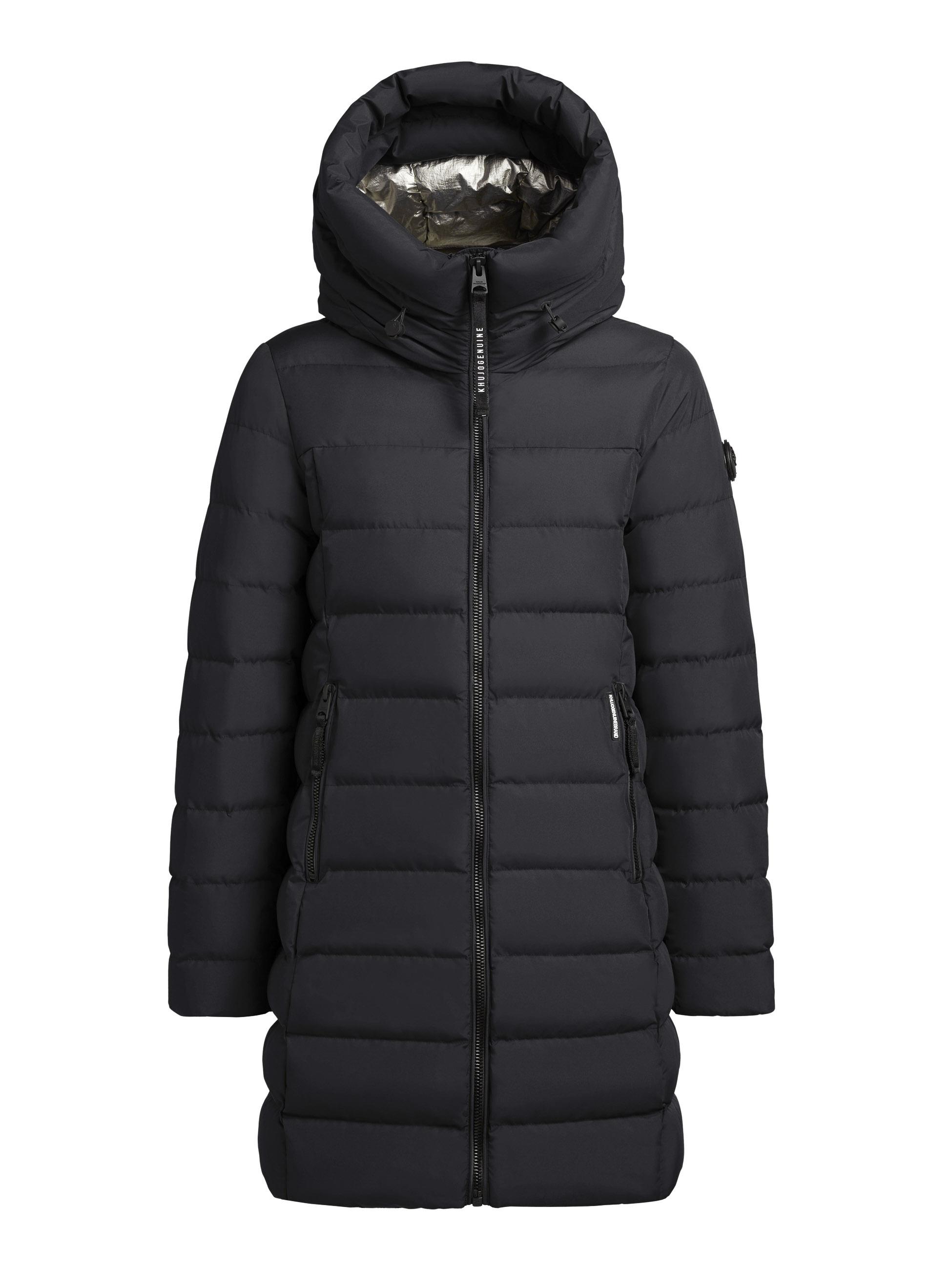 Steppmantel mit Kapuze "Nekar-YM" Black