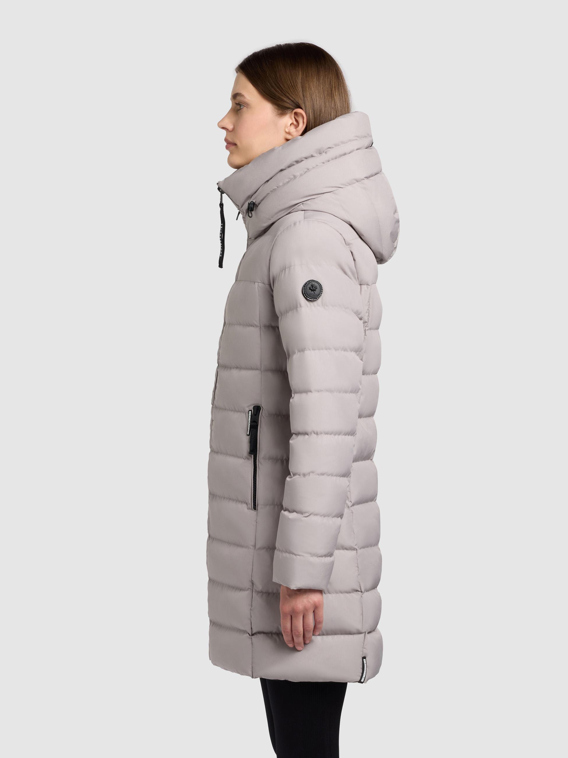 Steppmantel mit Kapuze "Nekar-YM" Blizzard Grey