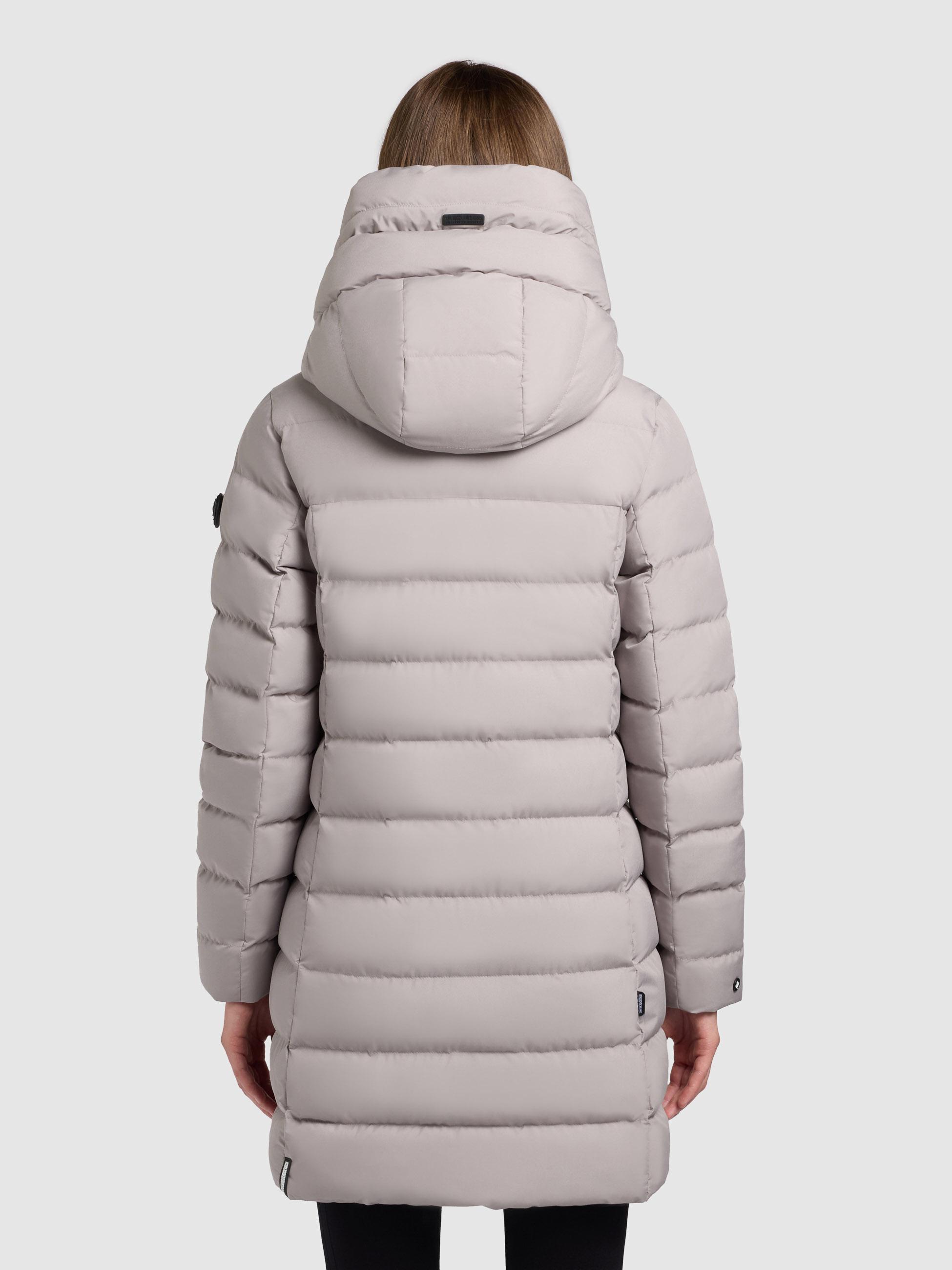 Steppmantel mit Kapuze "Nekar-YM" Blizzard Grey