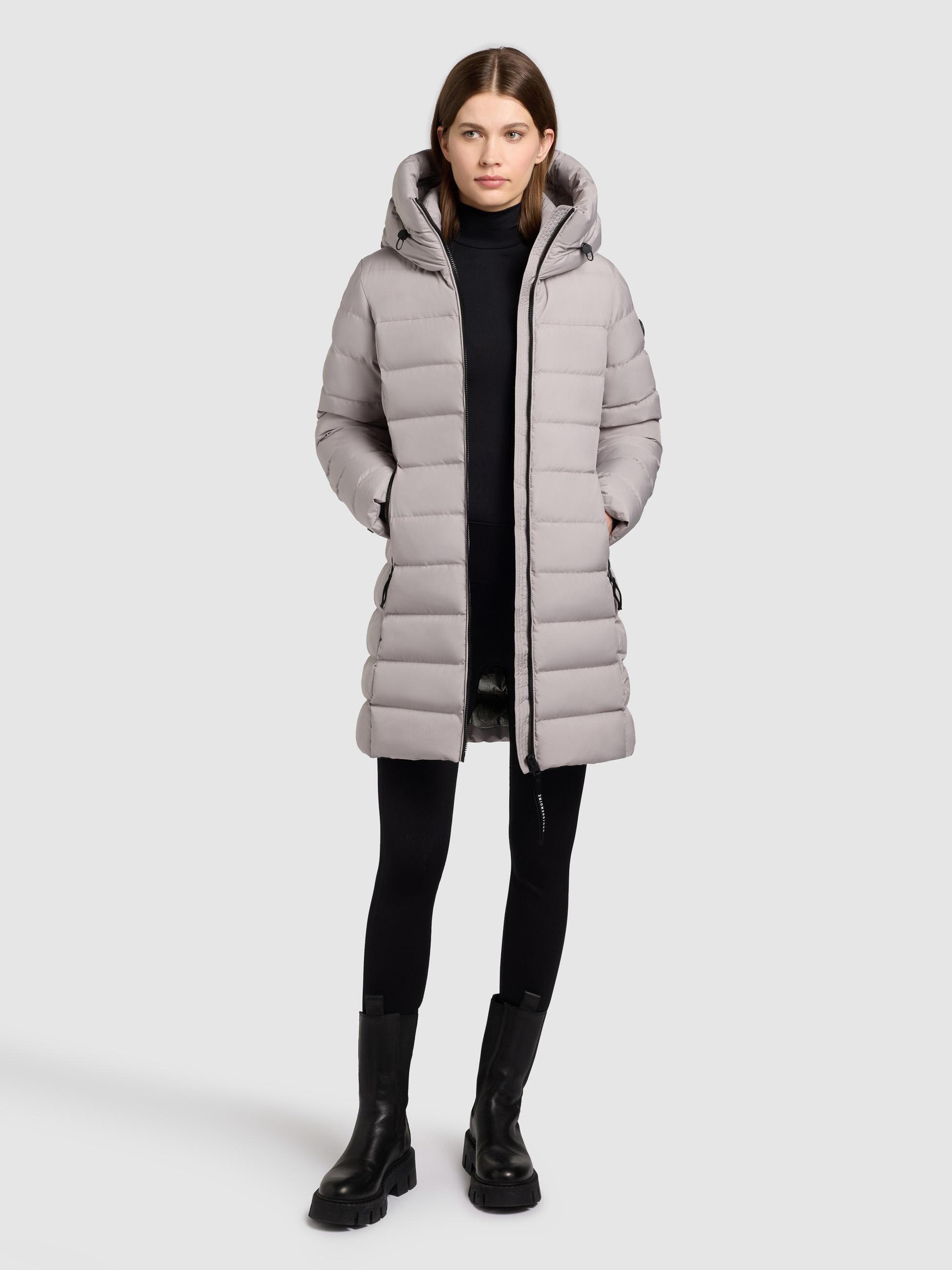 Steppmantel mit Kapuze "Nekar-YM" Blizzard Grey