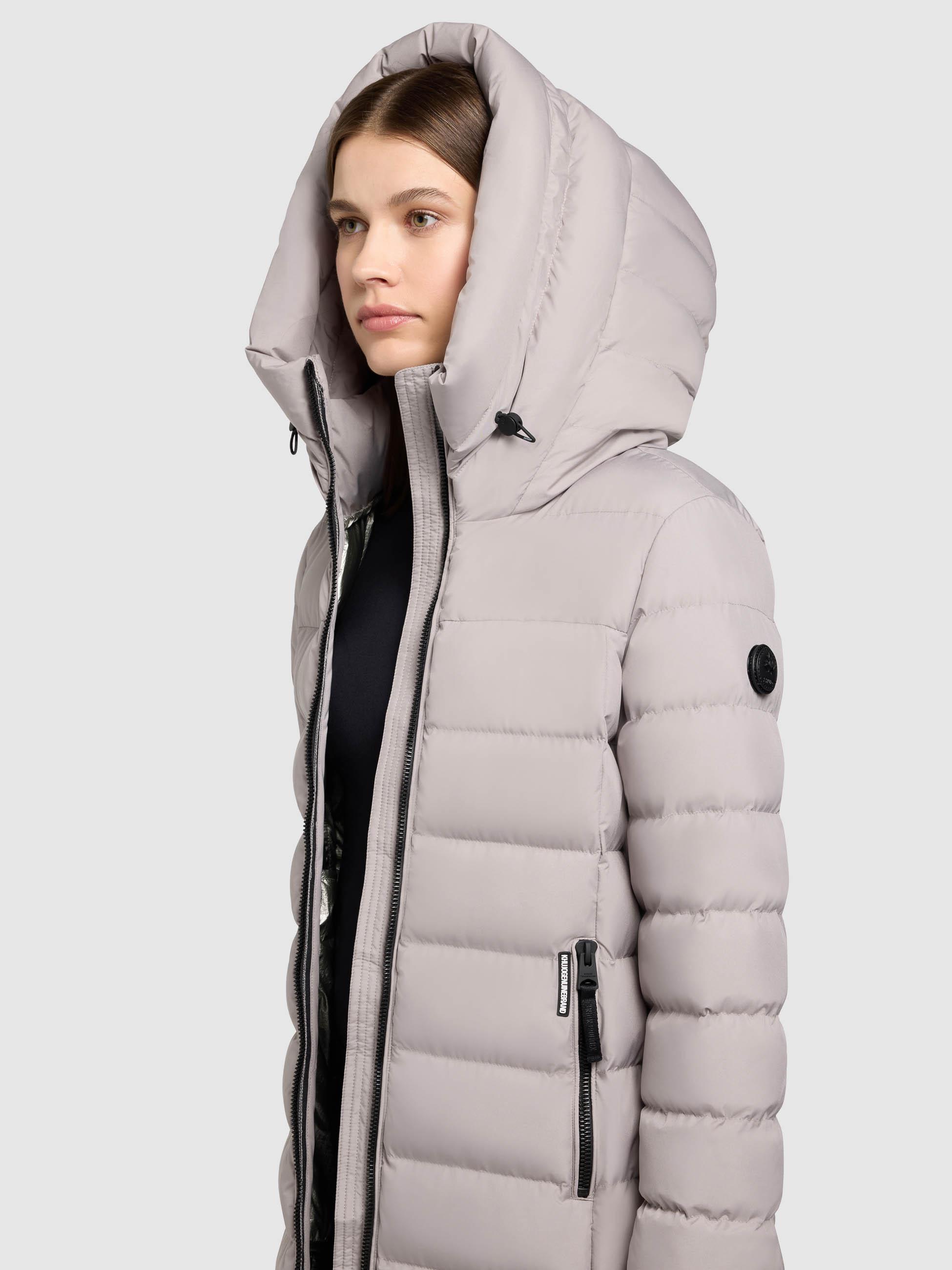 Steppmantel mit Kapuze "Nekar-YM" Blizzard Grey