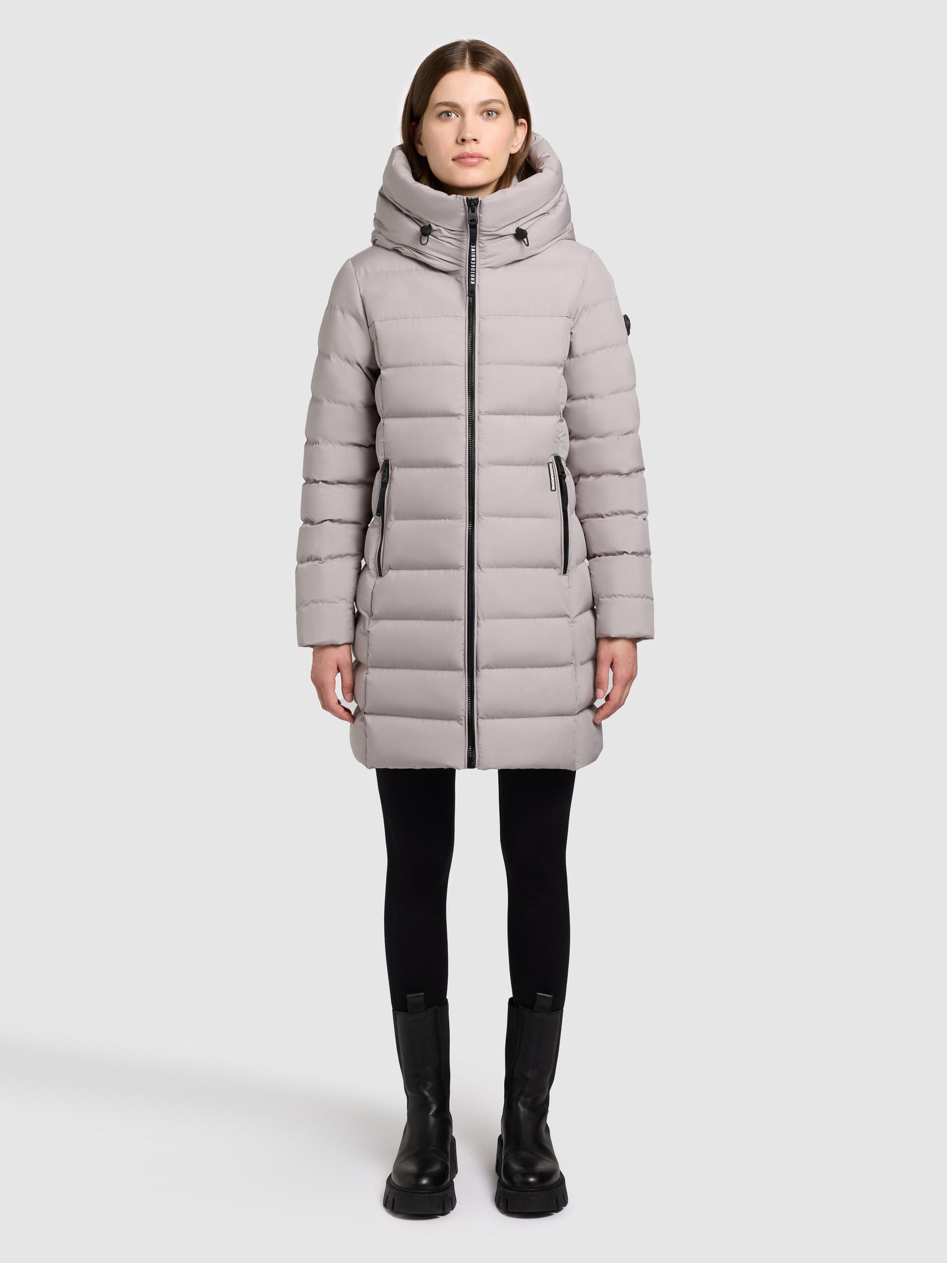 Steppmantel mit Kapuze "Nekar-YM" Blizzard Grey