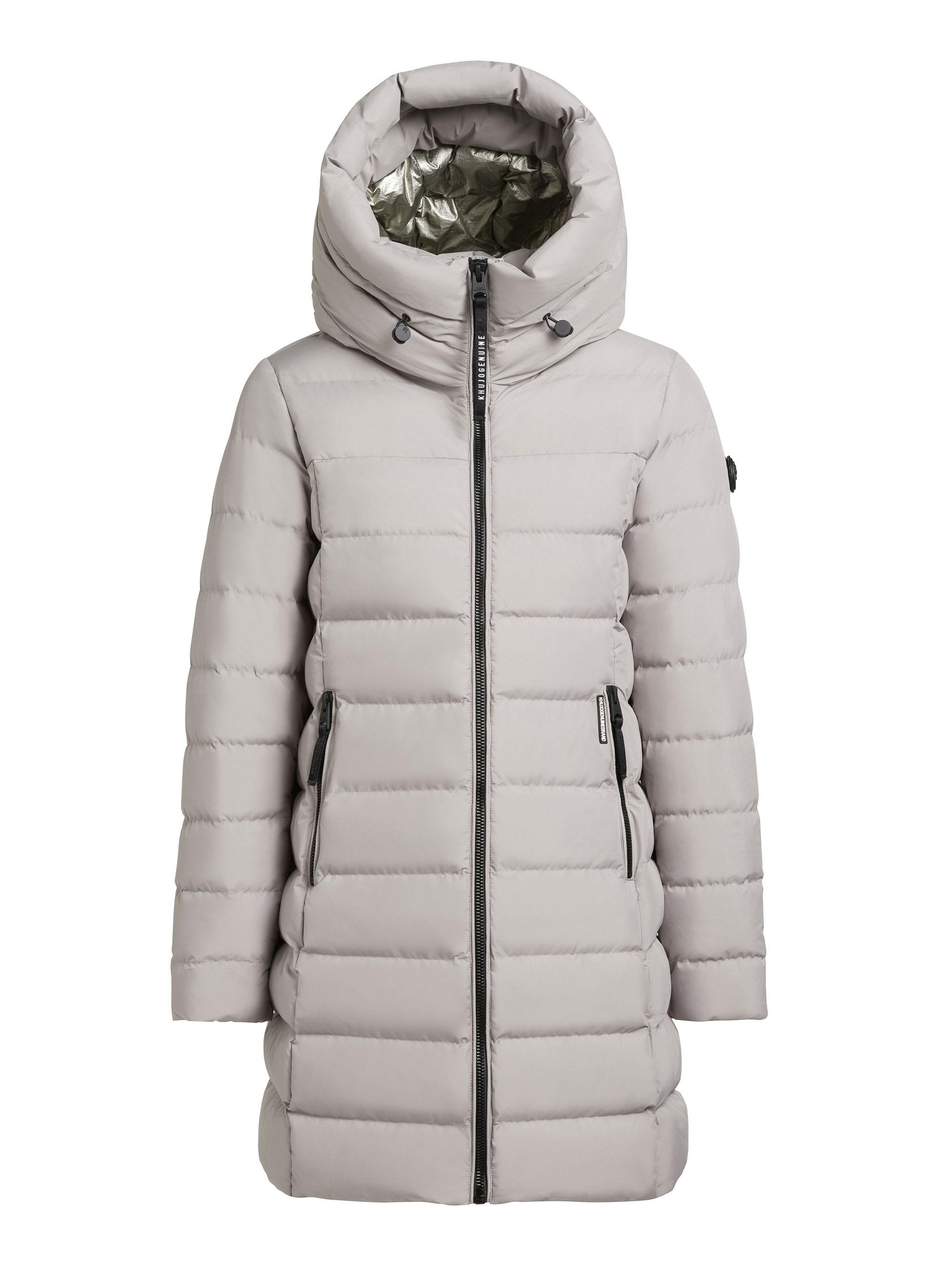 Steppmantel mit Kapuze "Nekar-YM" Blizzard Grey