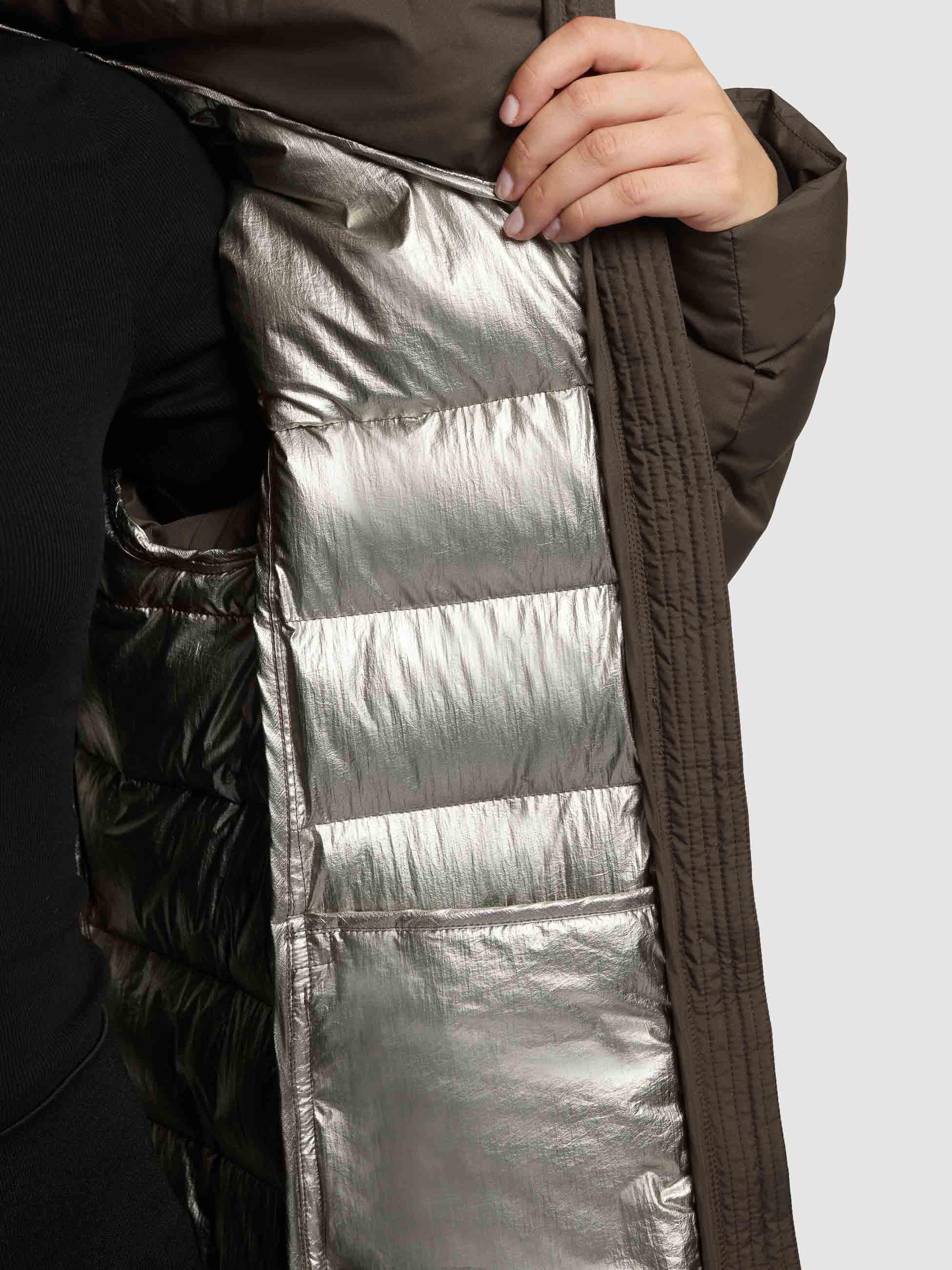 Steppmantel mit Kapuze "Nekar-YM" Dark Green