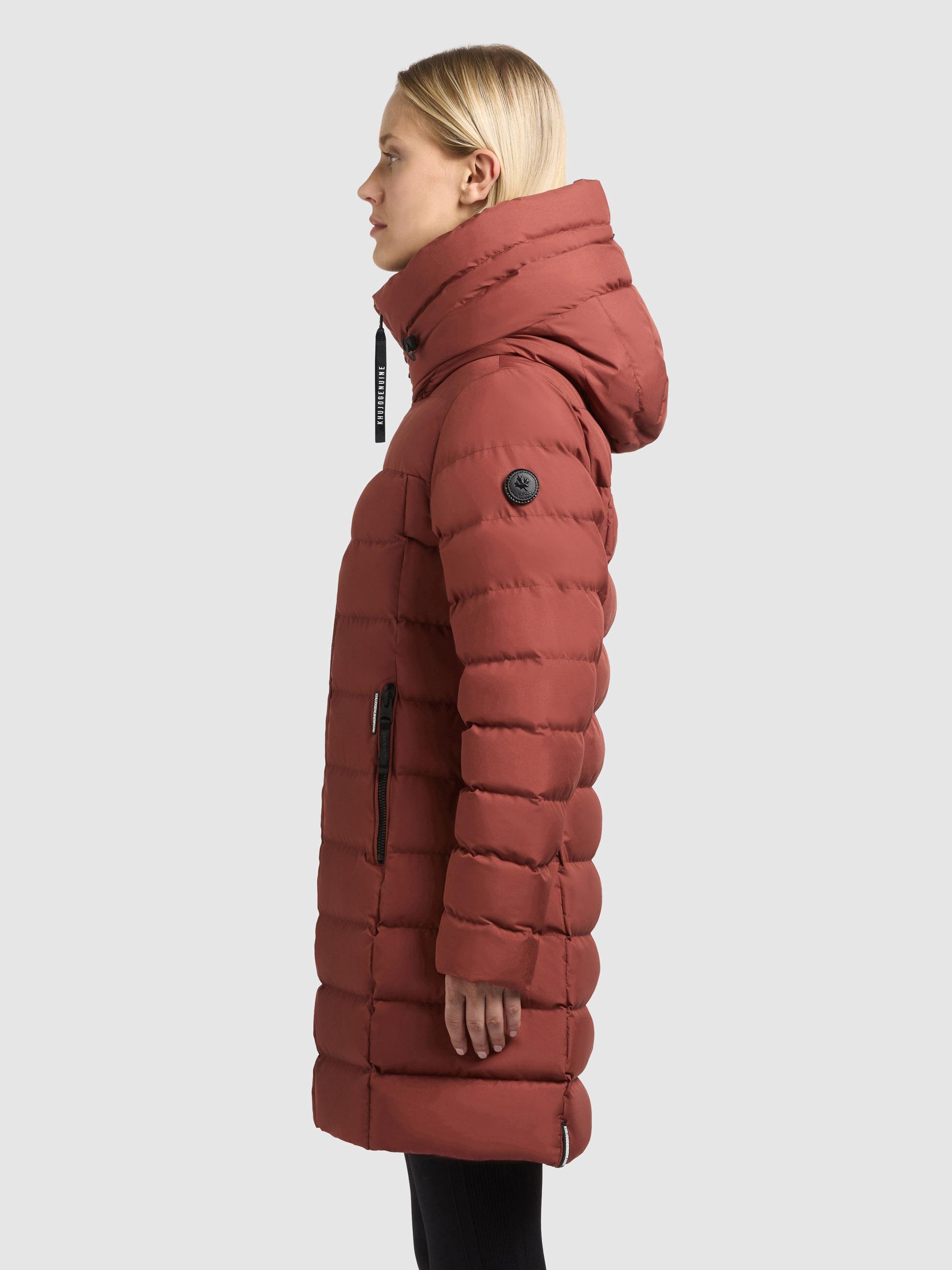 Steppmantel mit Kapuze "Nekar-YM" Dark Red