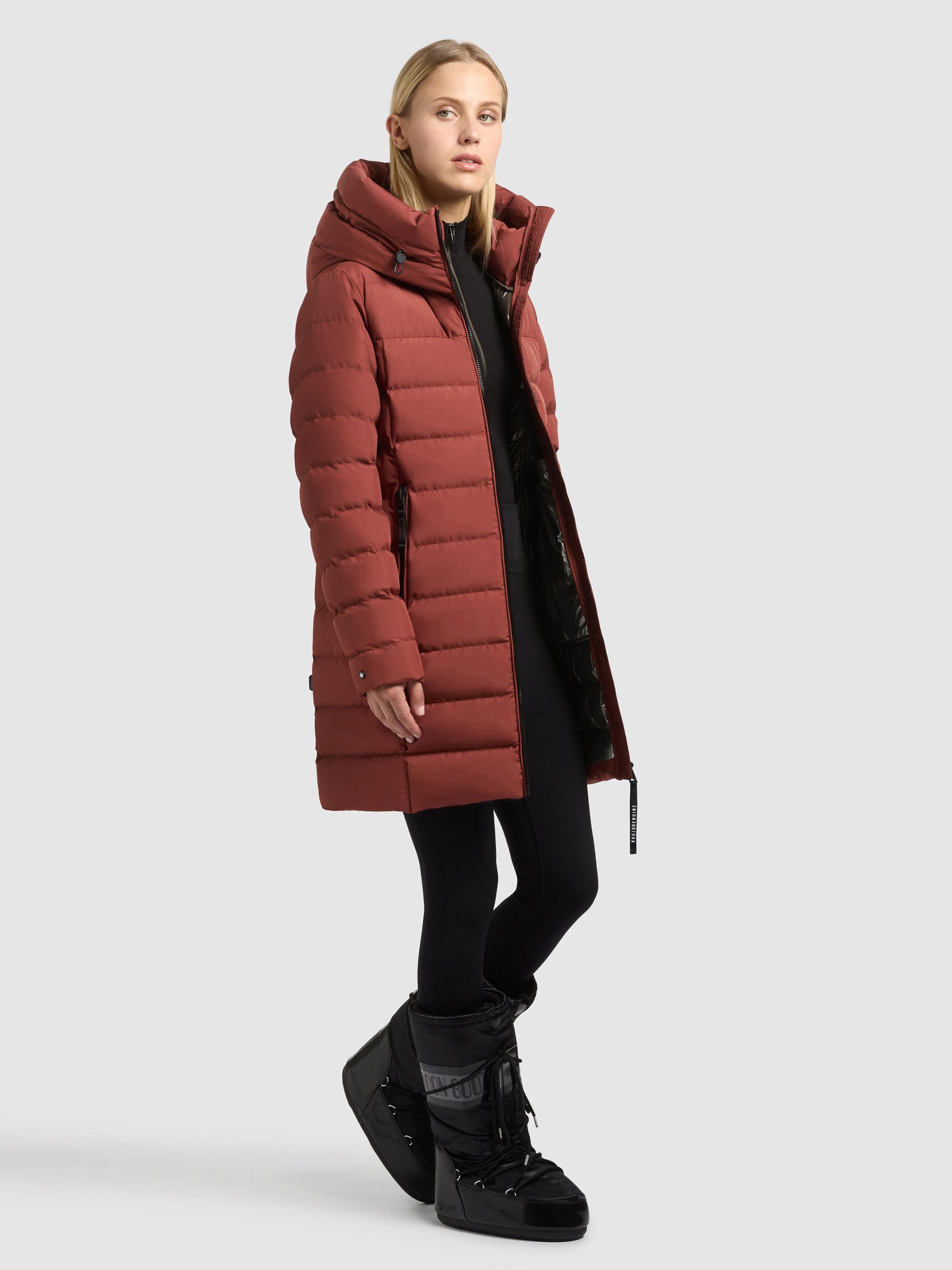 Steppmantel mit Kapuze "Nekar-YM" Dark Red