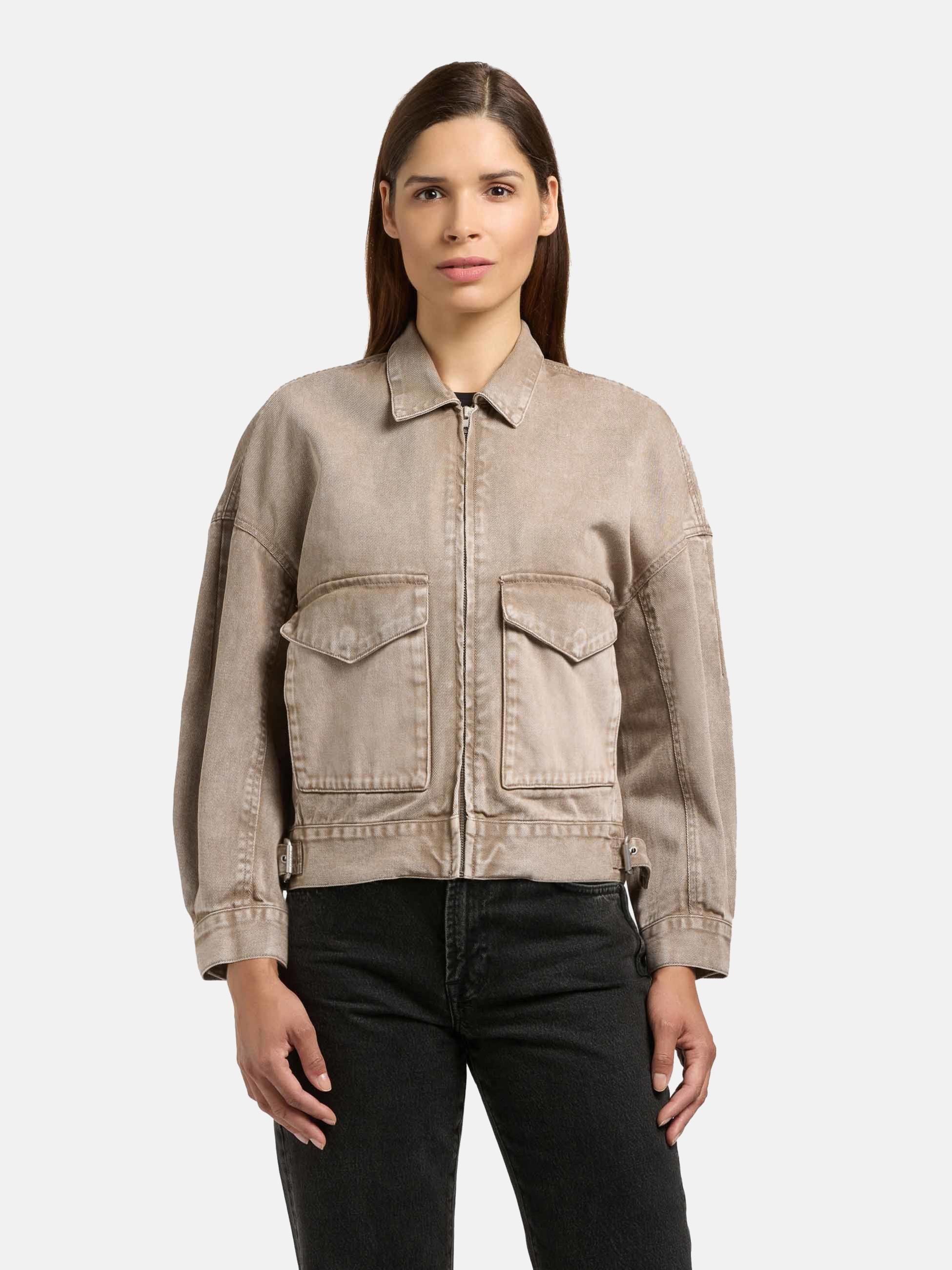 Oversize Jeansjacke "Nelina" Latte Brown