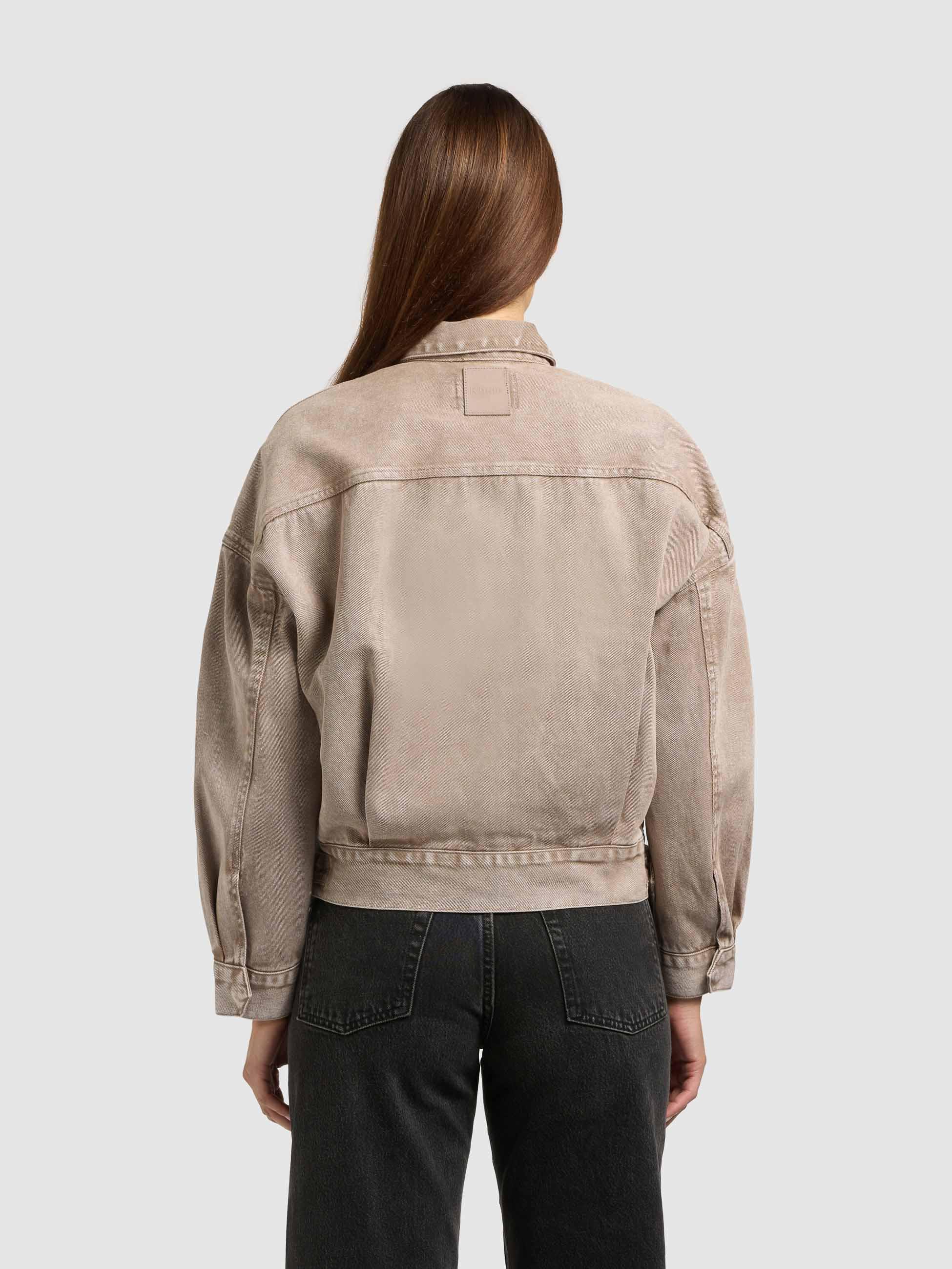 Oversize Jeansjacke "Nelina" Latte Brown