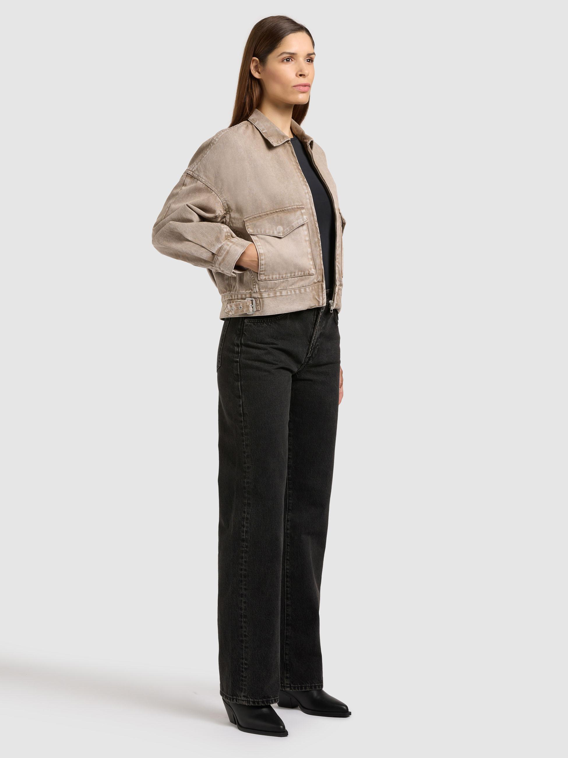 Oversize Jeansjacke "Nelina" Latte Brown