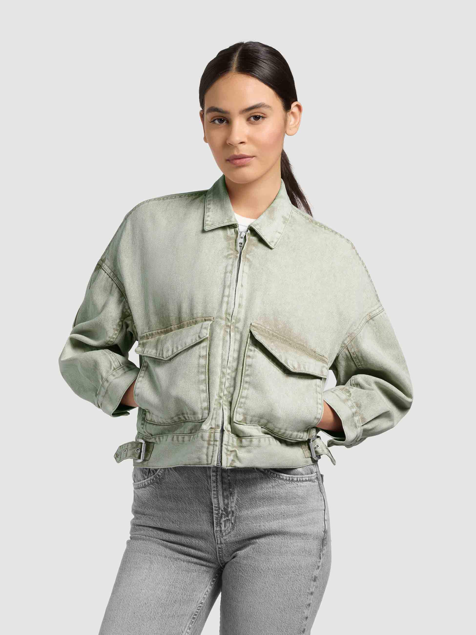Oversize Jeansjacke "Nelina" Seagreen