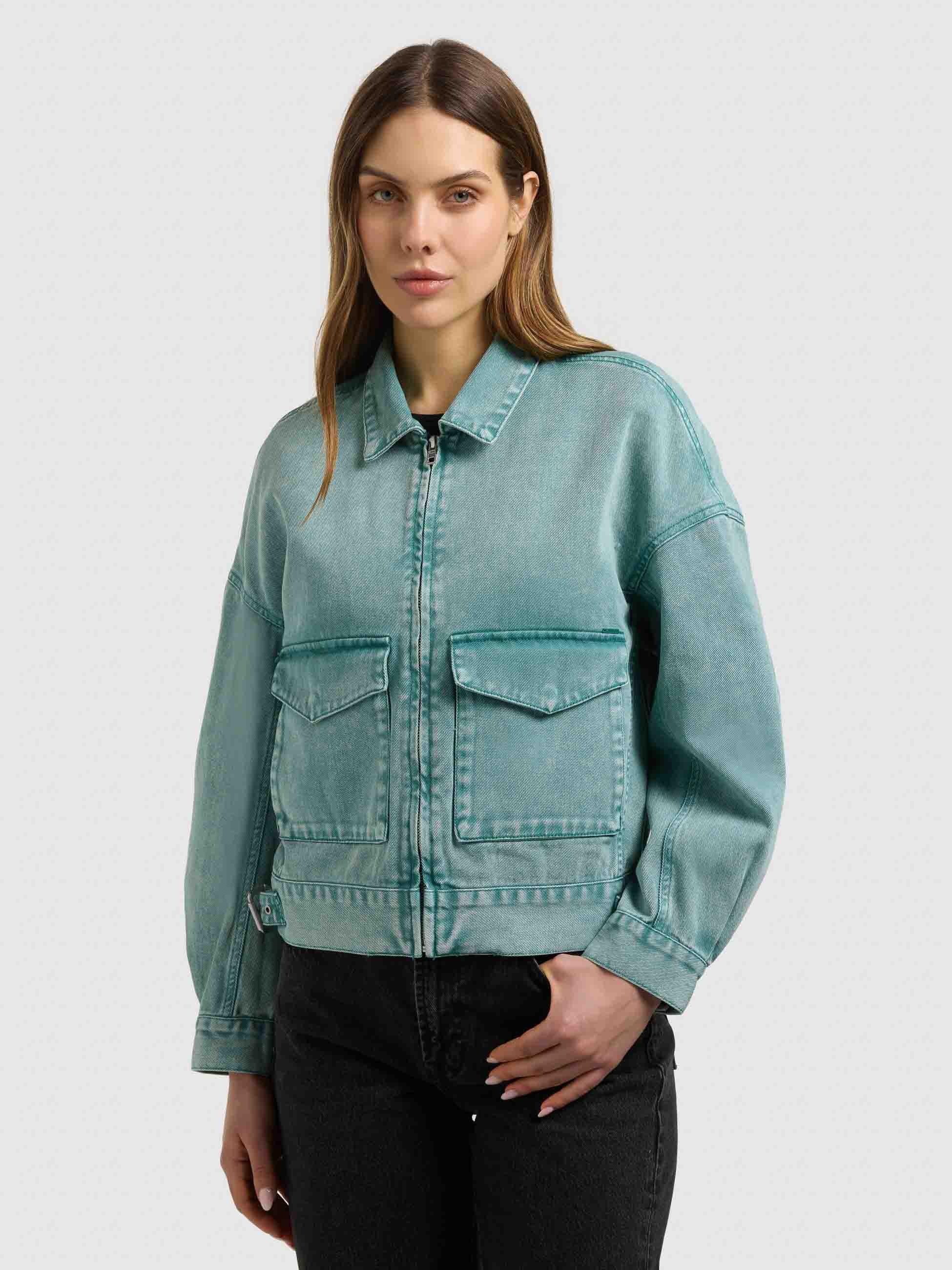 Oversize Jeansjacke "Nelina" Teal