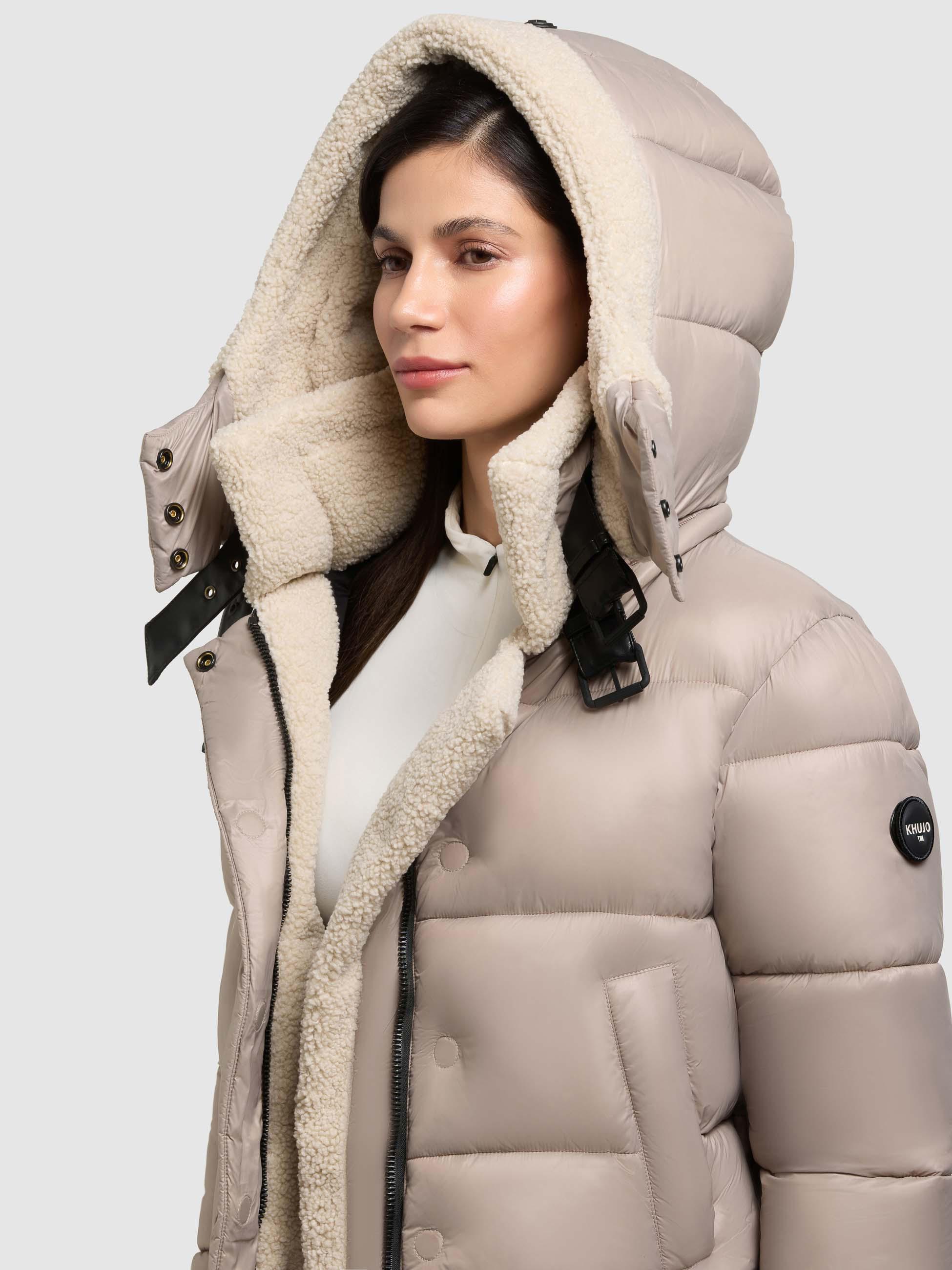 Winterjacke mit Kapuze "Nessie2" Greige