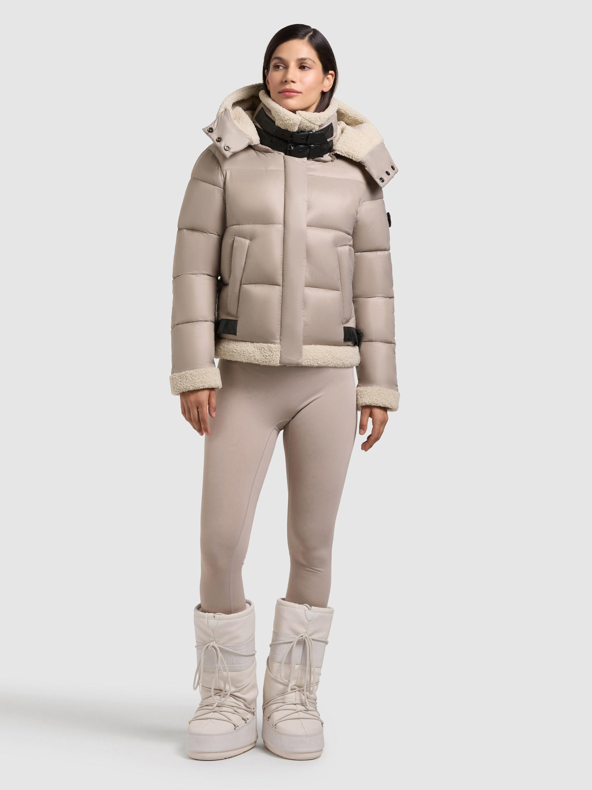 Winterjacke mit Kapuze "Nessie2" Greige