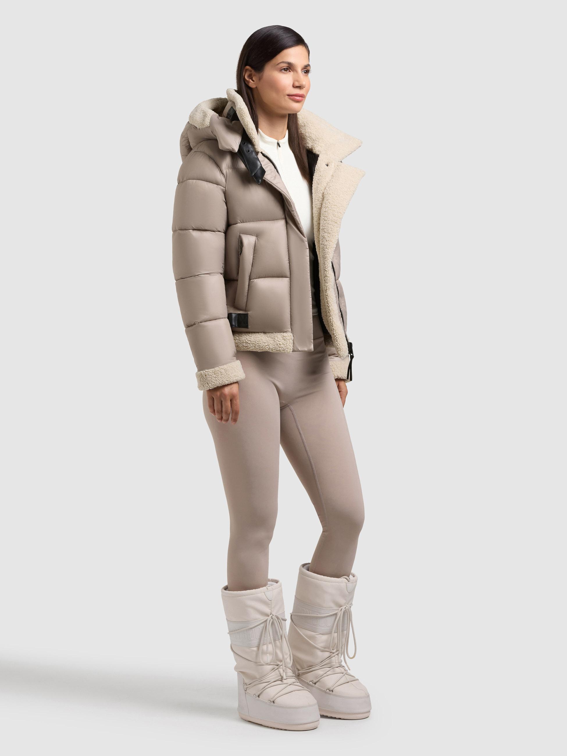 Winterjacke mit Kapuze "Nessie2" Greige
