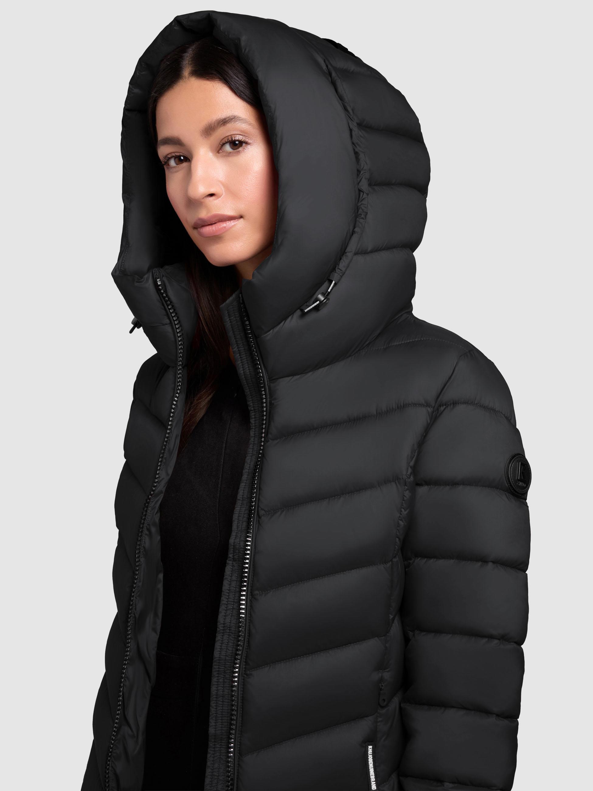 Steppmantel mit Kapuze und Schlüsselanhänger "Odana3-YM" Black