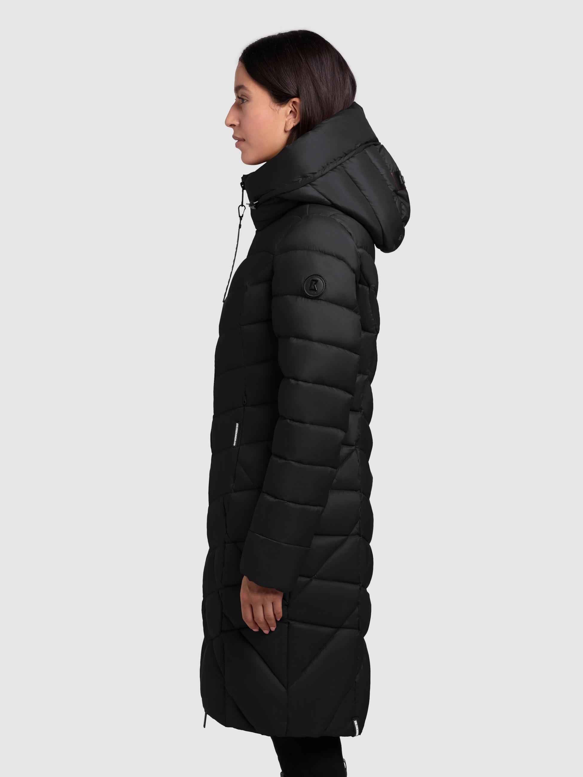 Steppmantel mit Kapuze und Schlüsselanhänger "Odana3-YM" Black
