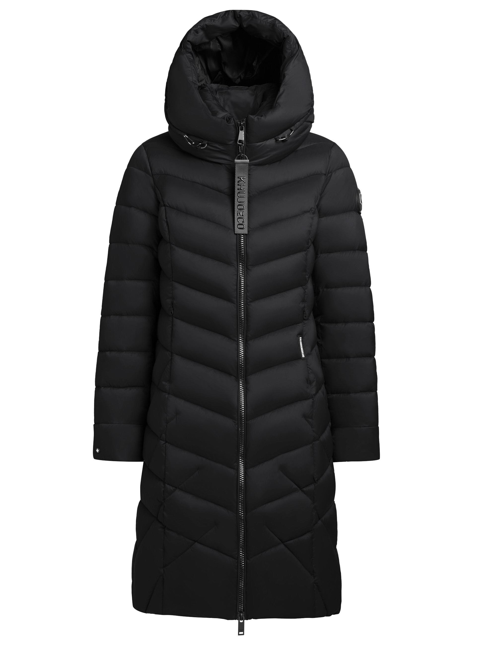Steppmantel mit Kapuze und Schlüsselanhänger "Odana3-YM" Black