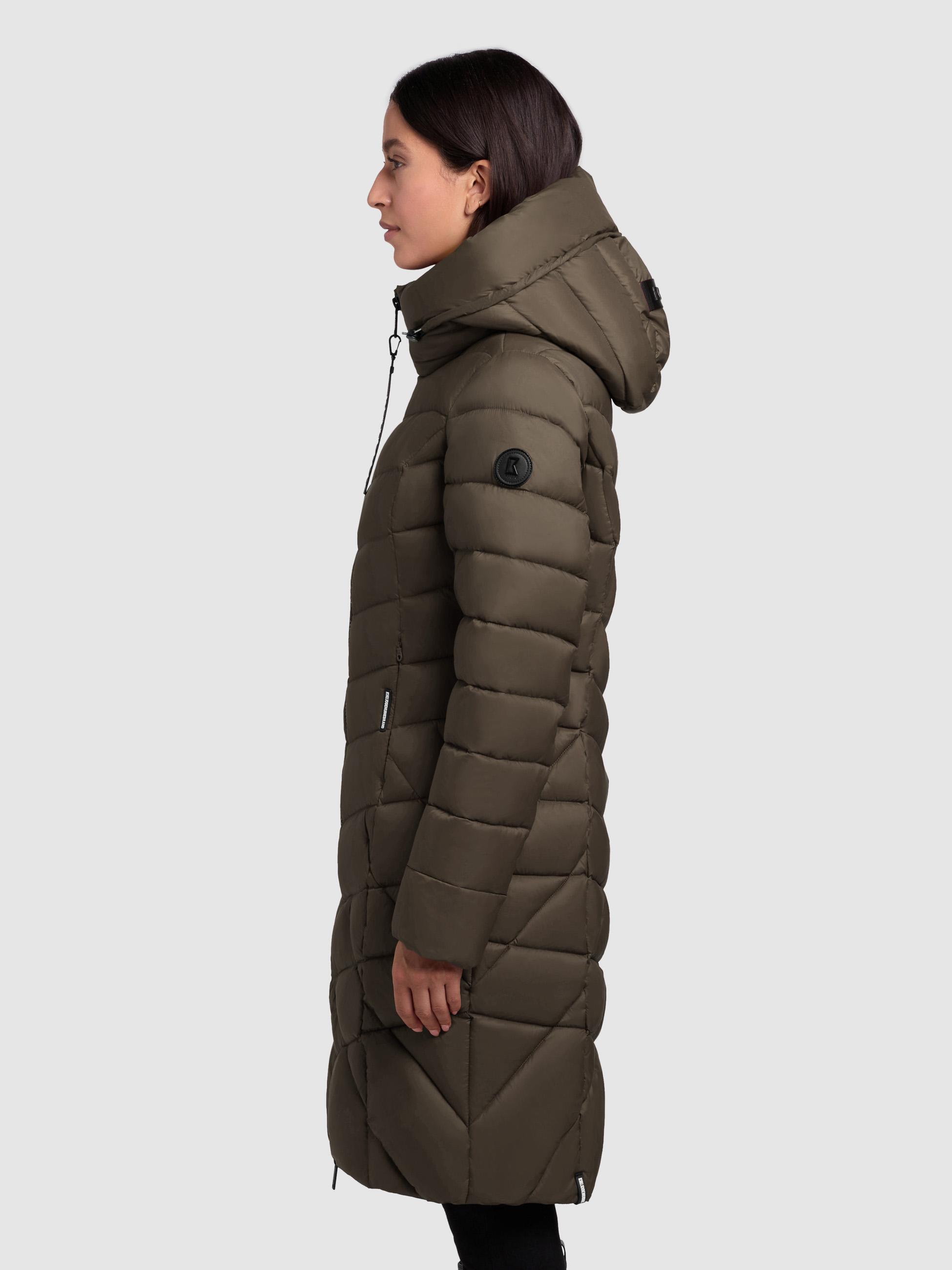 Steppmantel mit Kapuze und Schlüsselanhänger "Odana3-YM" Dark Green