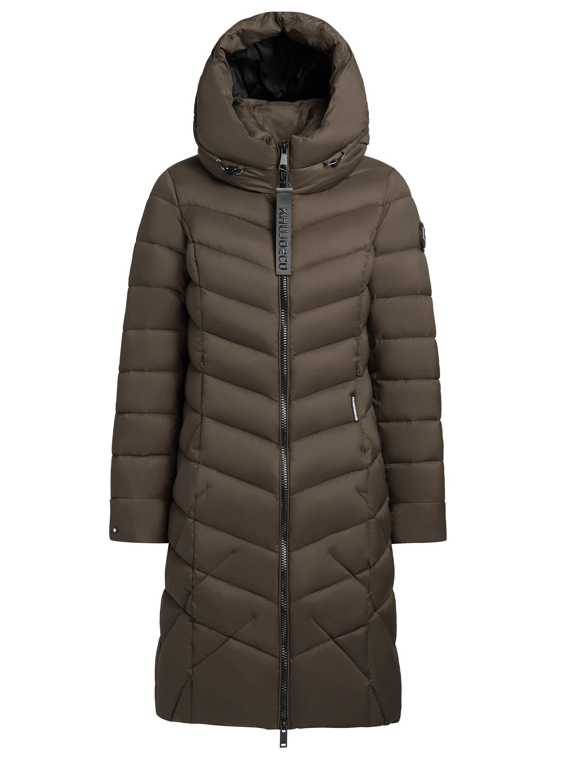 Steppmantel mit Kapuze und Schlüsselanhänger "Odana3-YM" Dark Green