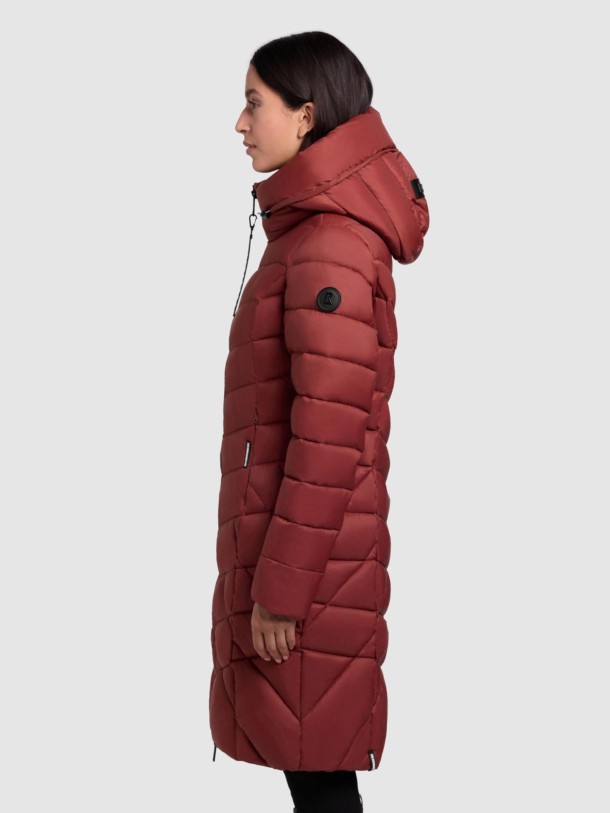 Steppmantel mit Kapuze und Schlüsselanhänger "Odana3-YM" Dark Red