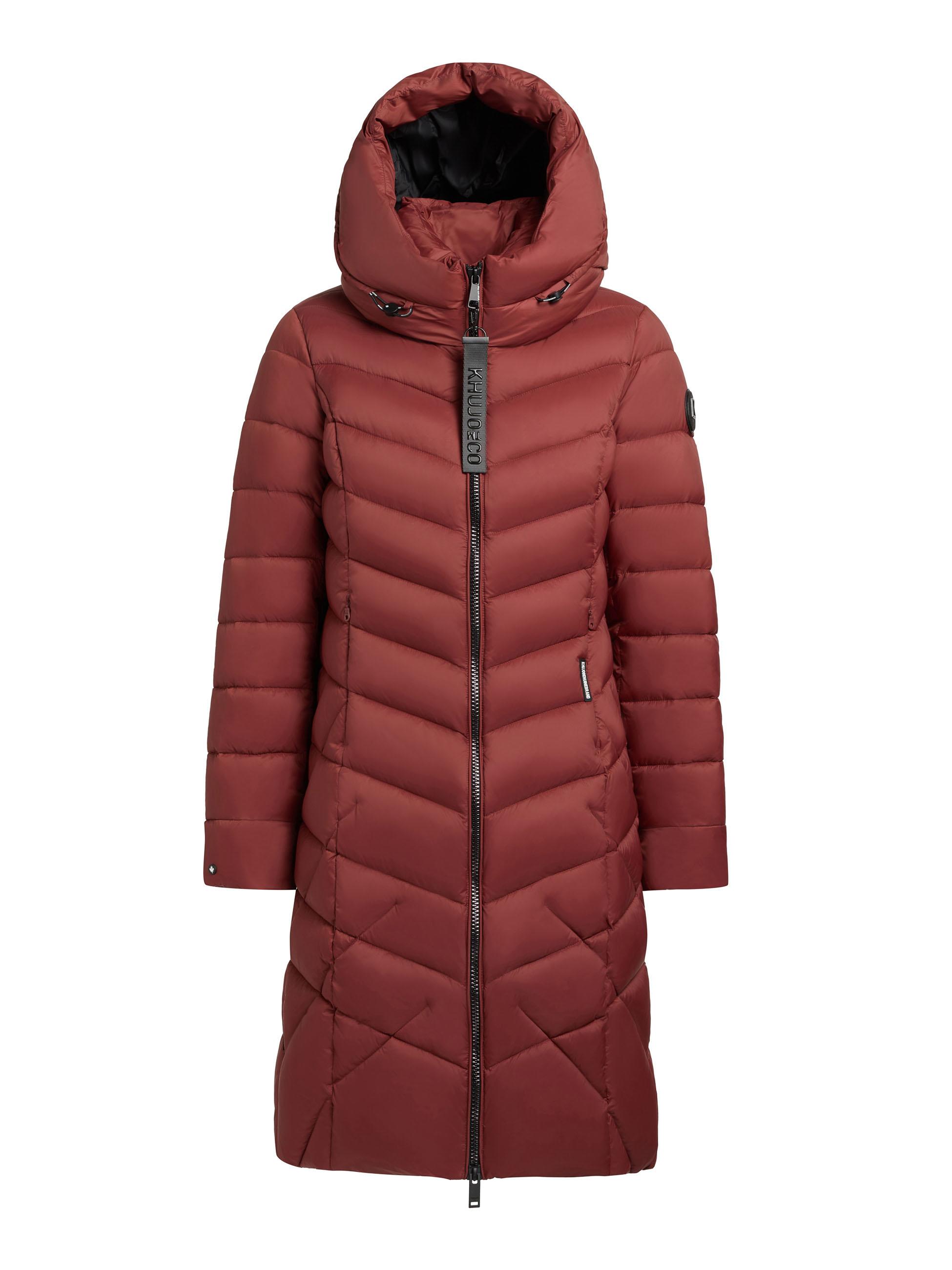 Steppmantel mit Kapuze und Schlüsselanhänger "Odana3-YM" Dark Red