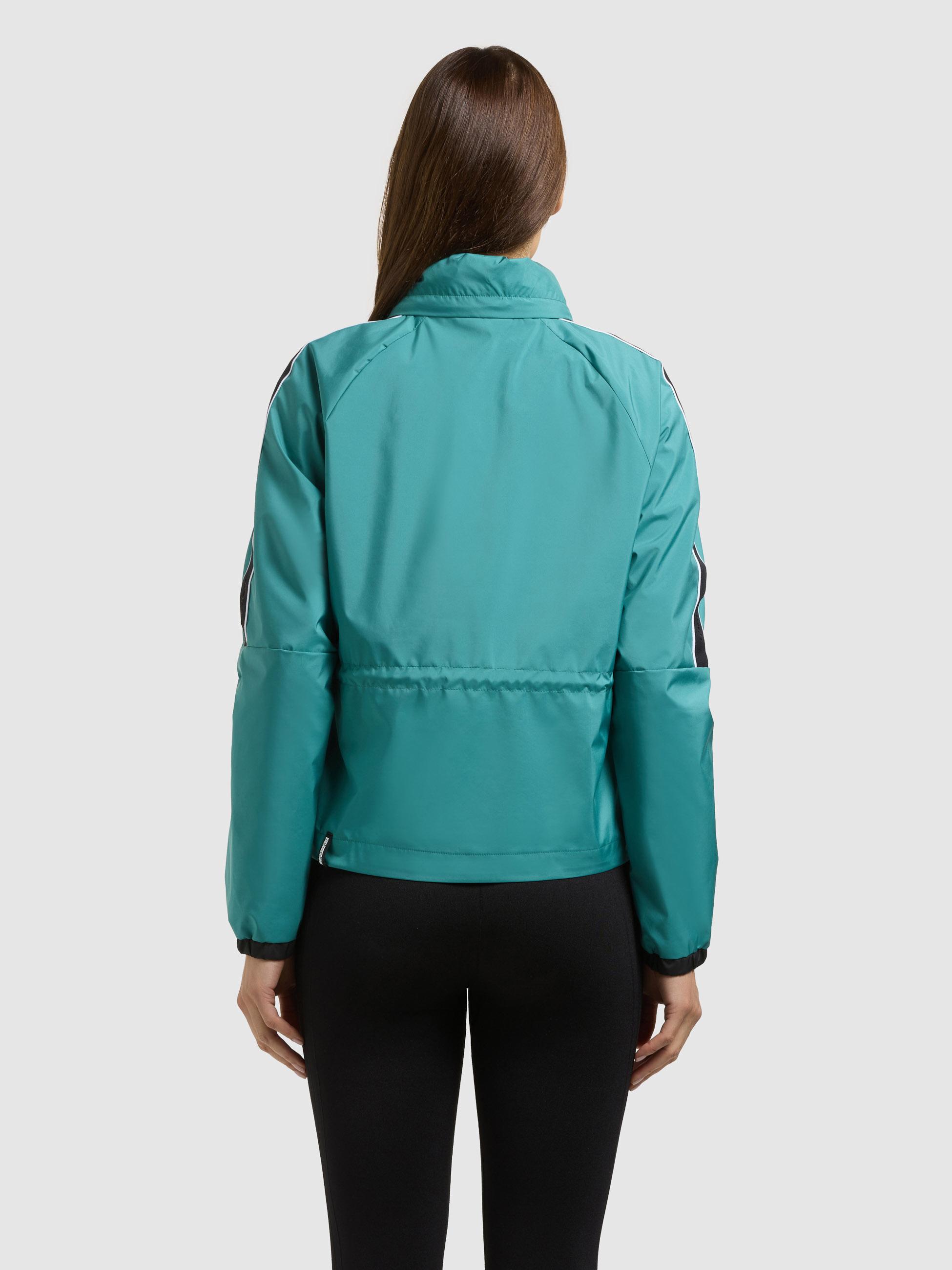 Leichte Übergangsjacke mit im Kragen verstaubarer Kapuze "Olia" North Sea Teal