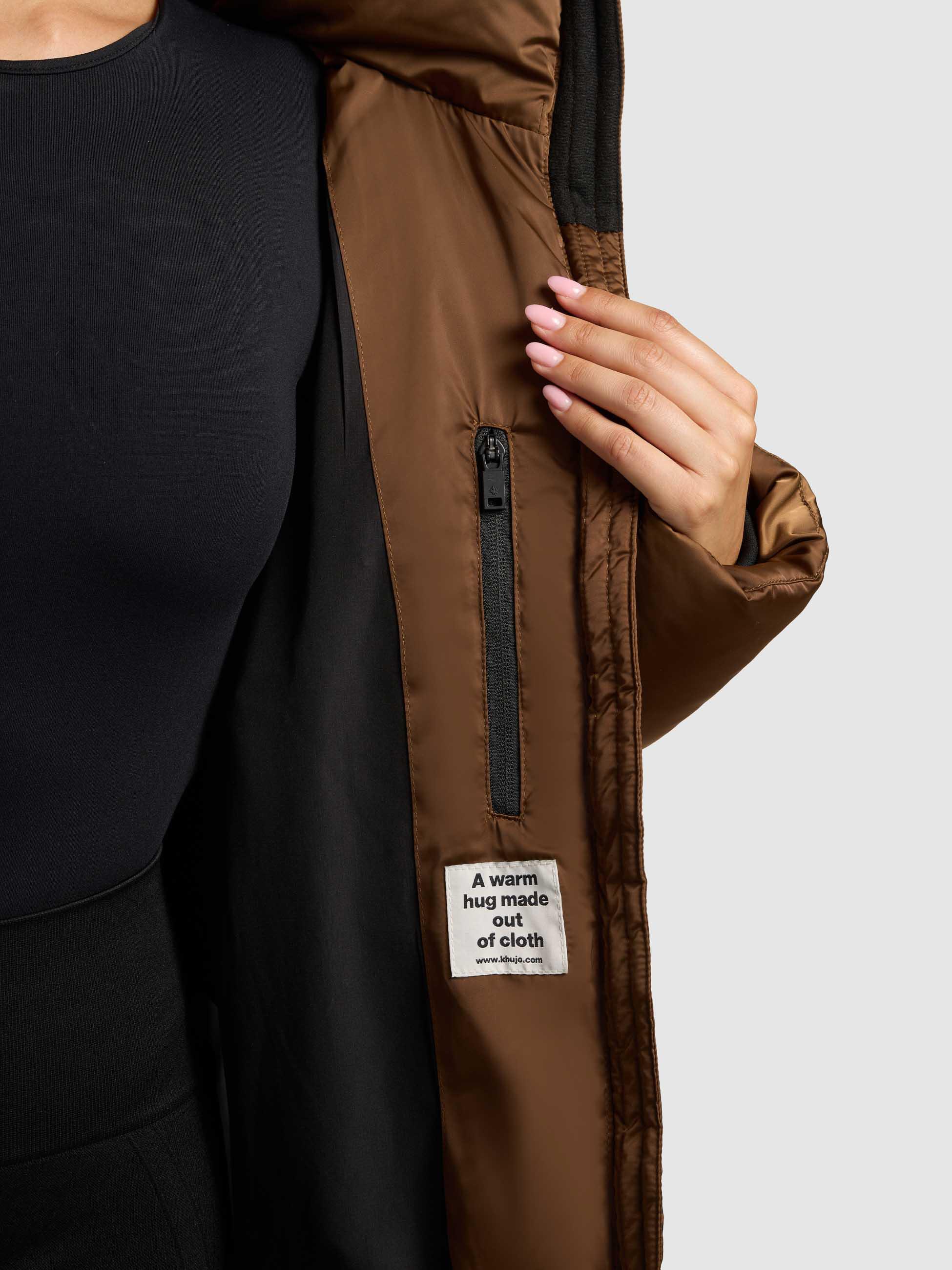 Winterjacke mit Kapuze "Olsa2" Copper Brown