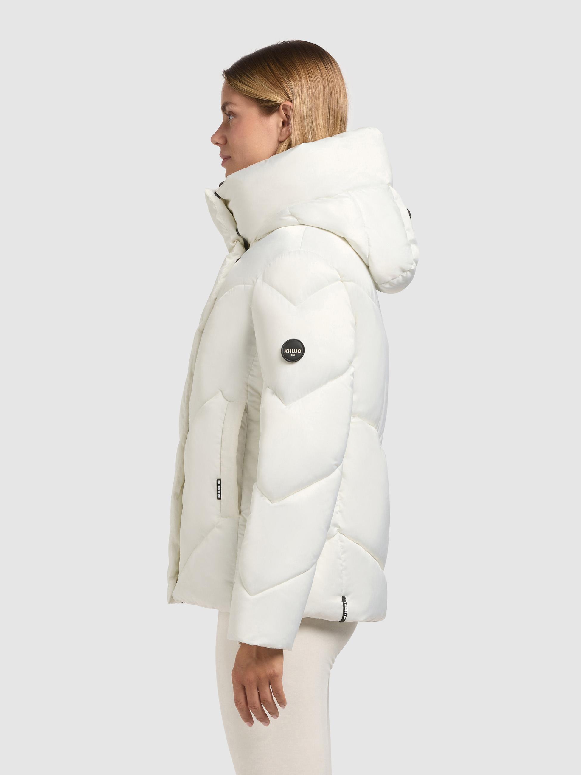 Winterjacke mit Kapuze "Olsa2" Luna White