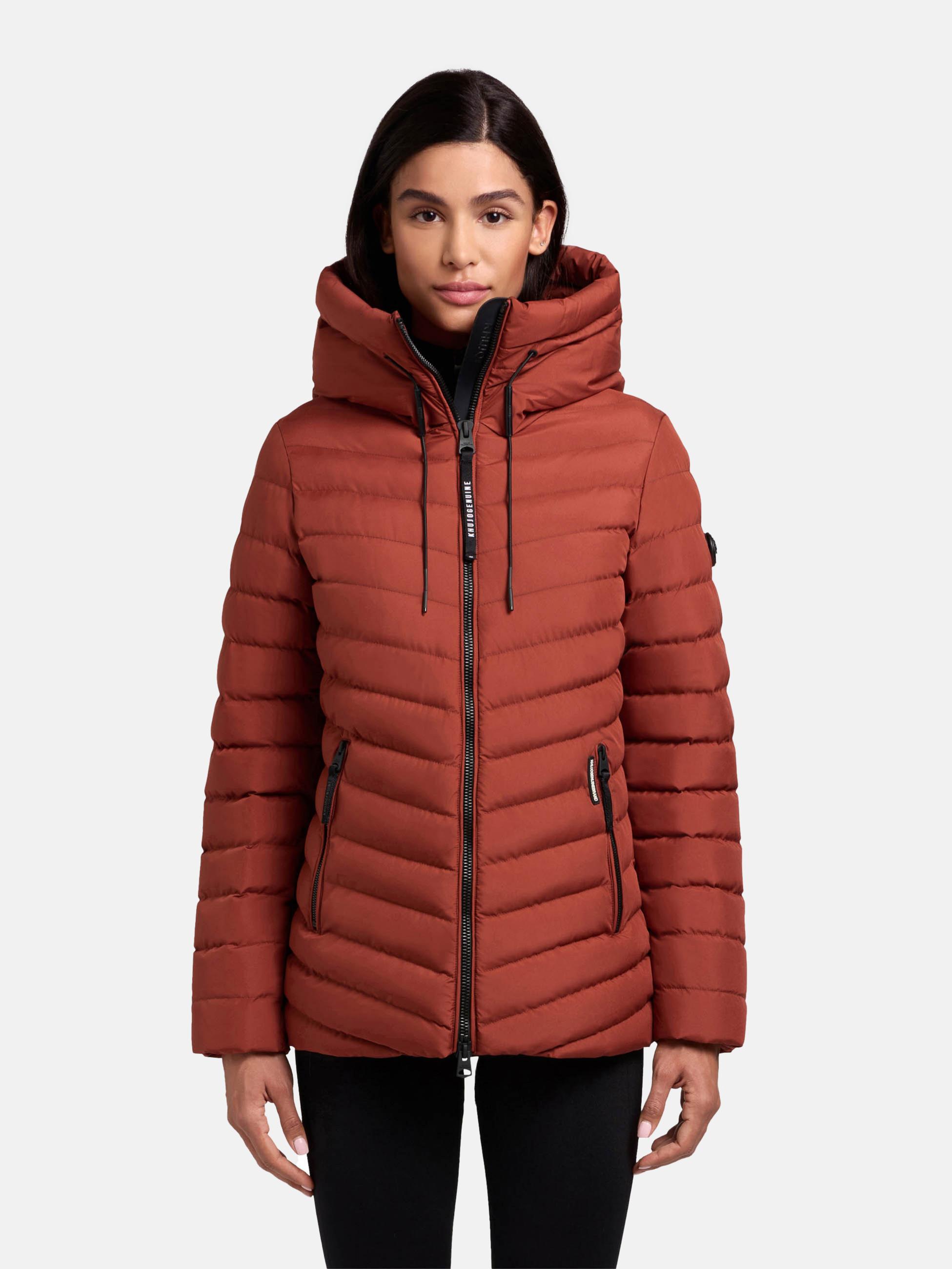 Winter Steppjacke mit Kapuze Pace-YM Dark Red
