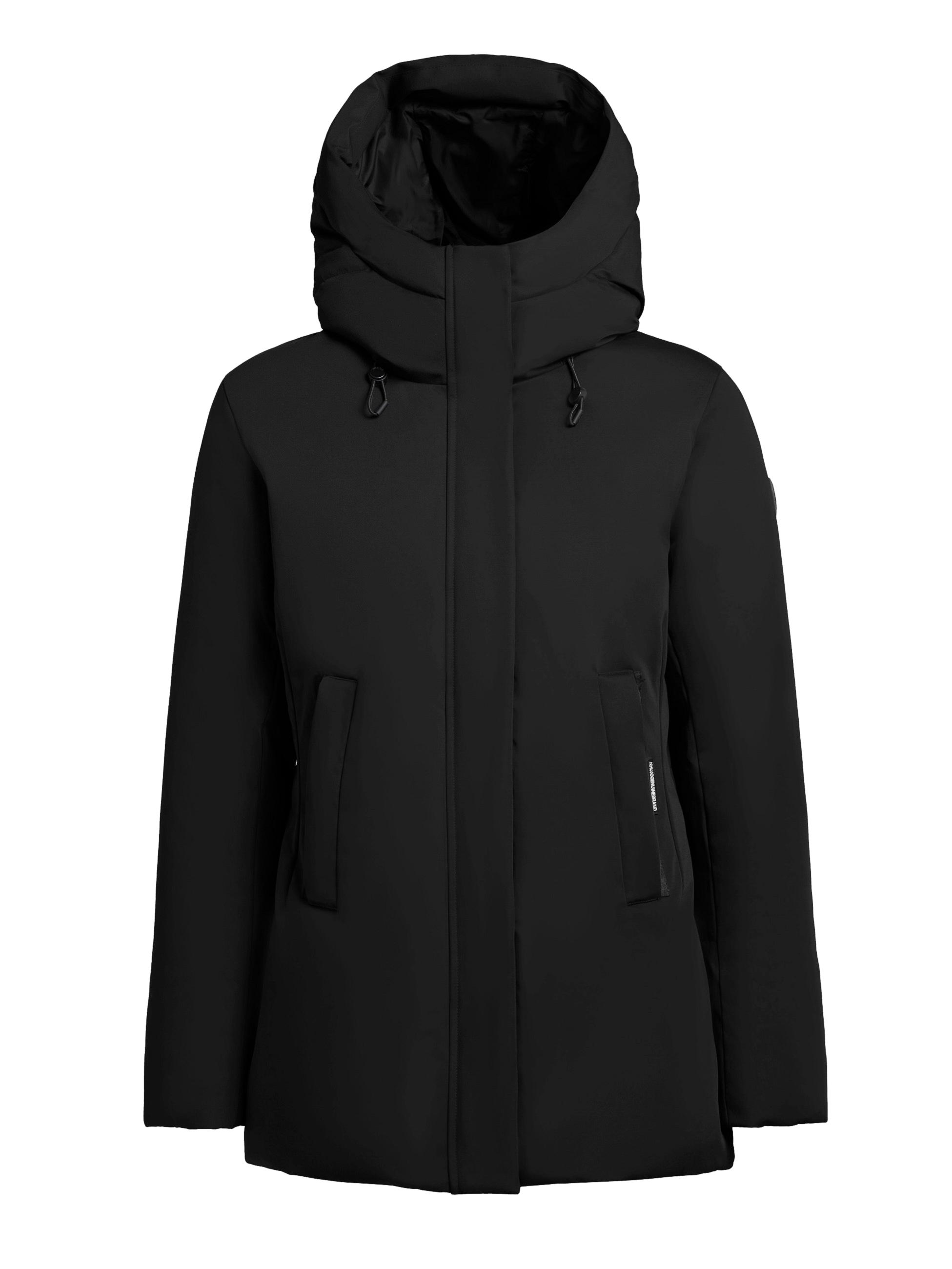 Warmer Kurzmantel mit innenliegenden Trägern "Palla-YM" Black